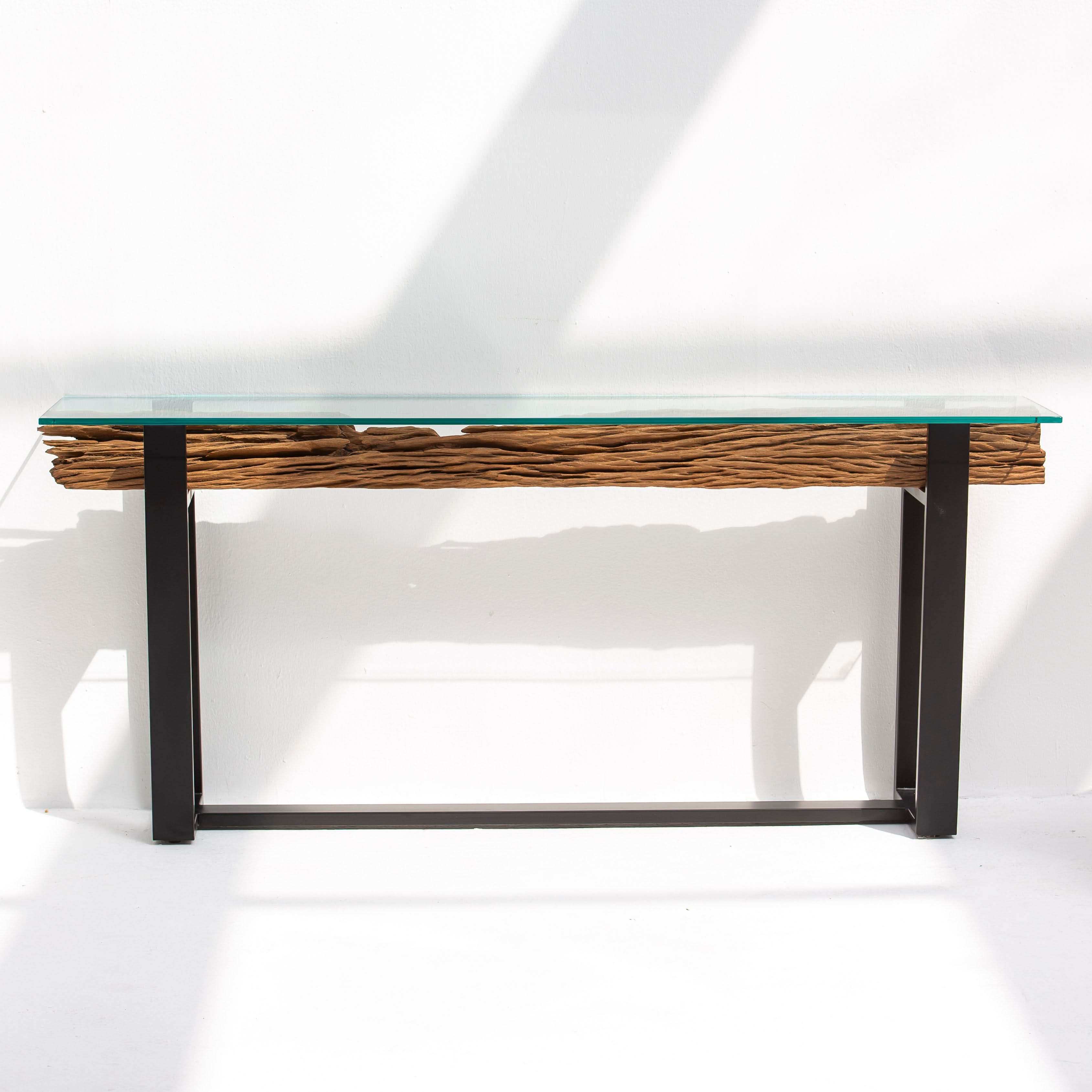 RAILWAY LOG CONSOLE TABLE - Art and craft furniture