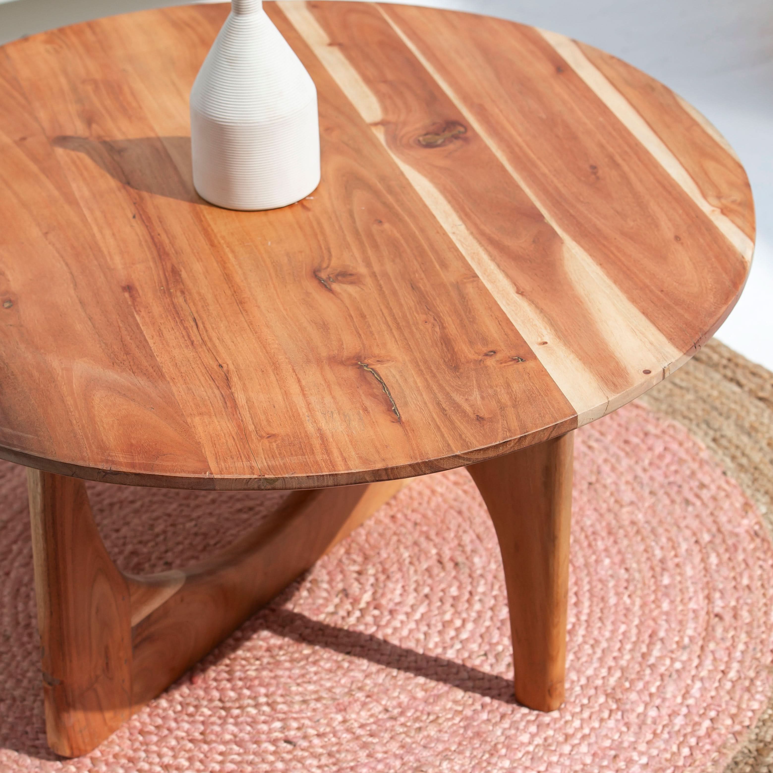 ACACIA ROUND COFFEE TABLE - Art and craft furniture