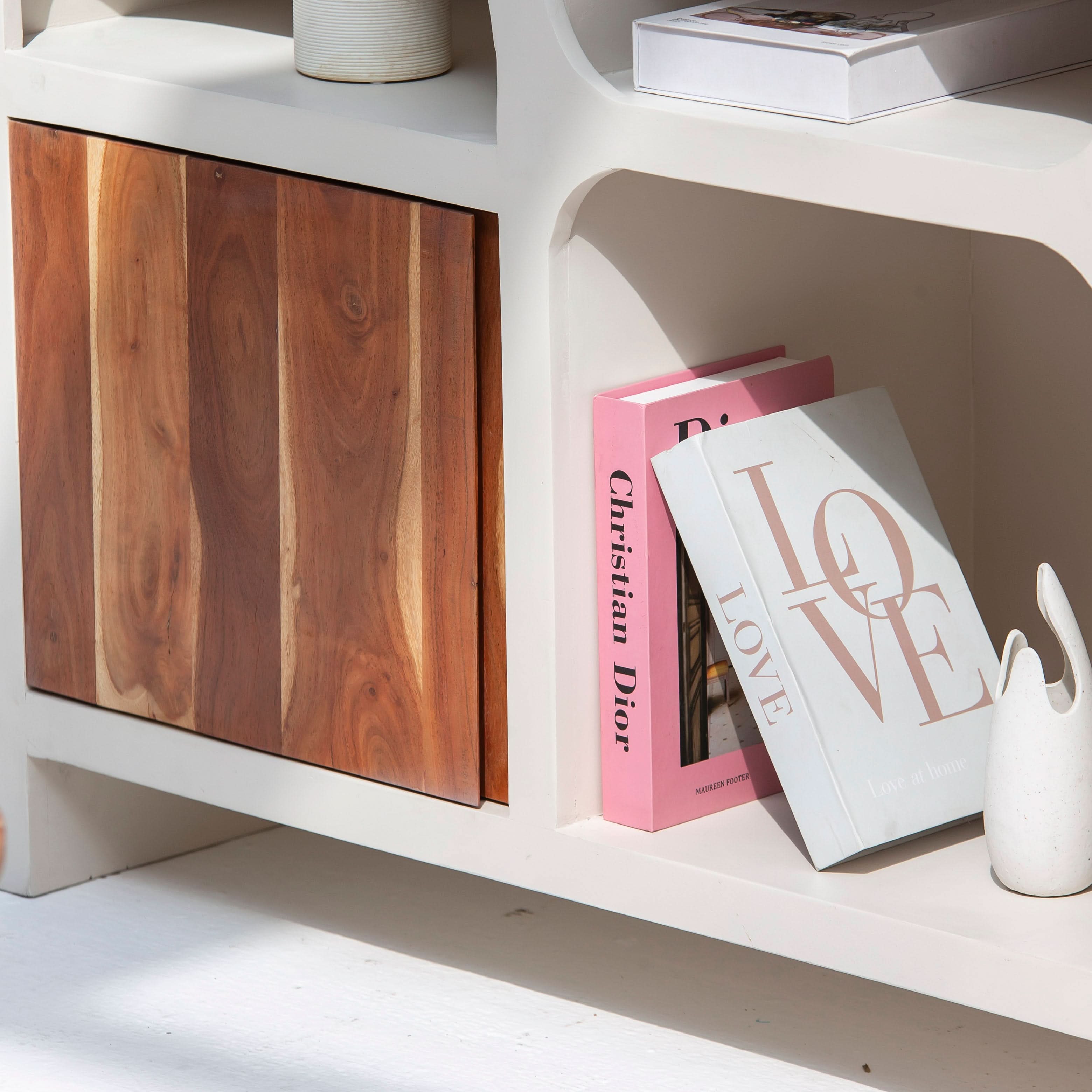 NATURA CURVE WOODEN TWO DOOR SIDEBOARD - Art and craft furniture