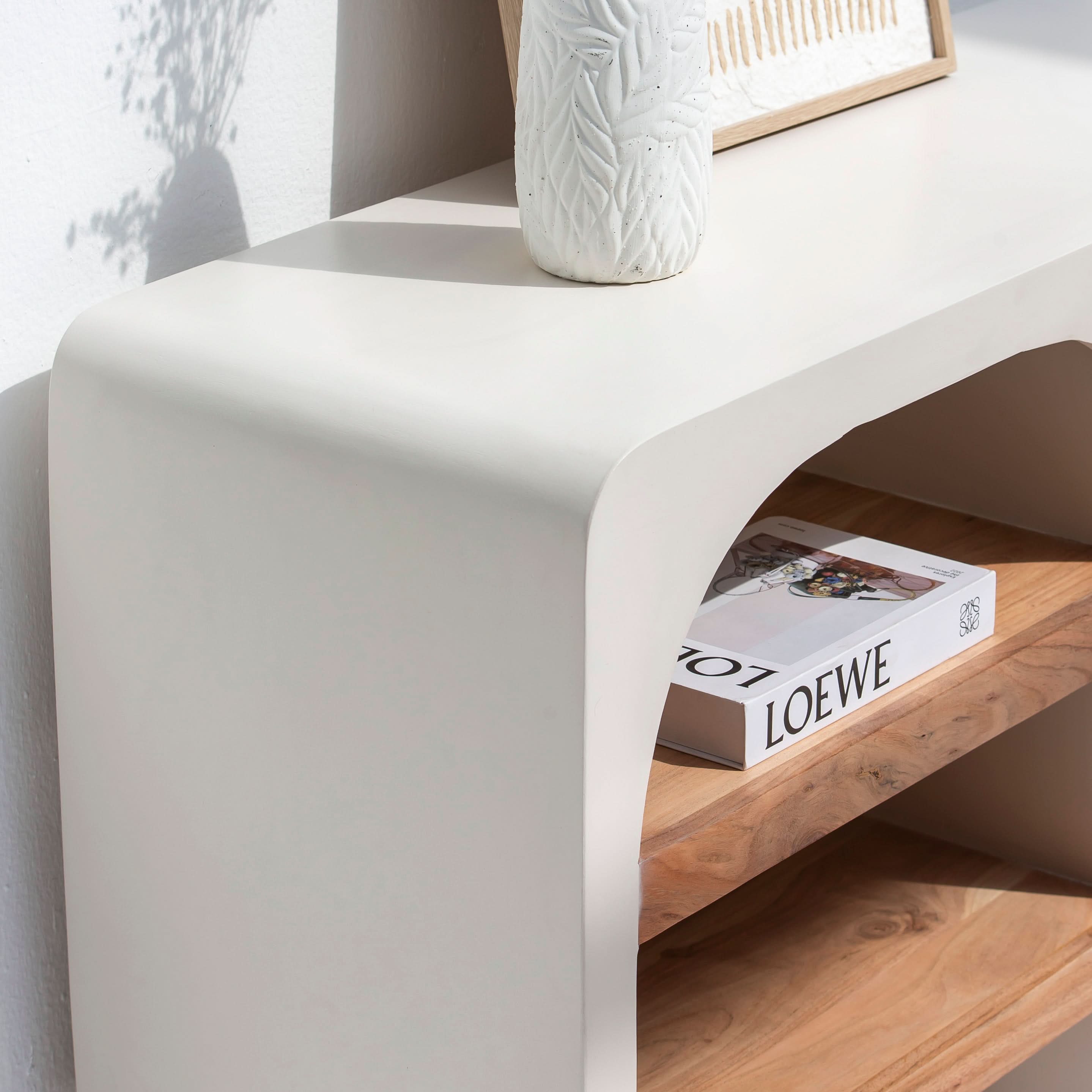 NATURA CURVE WOODEN OPEN BOOKSHELF - Art and craft furniture