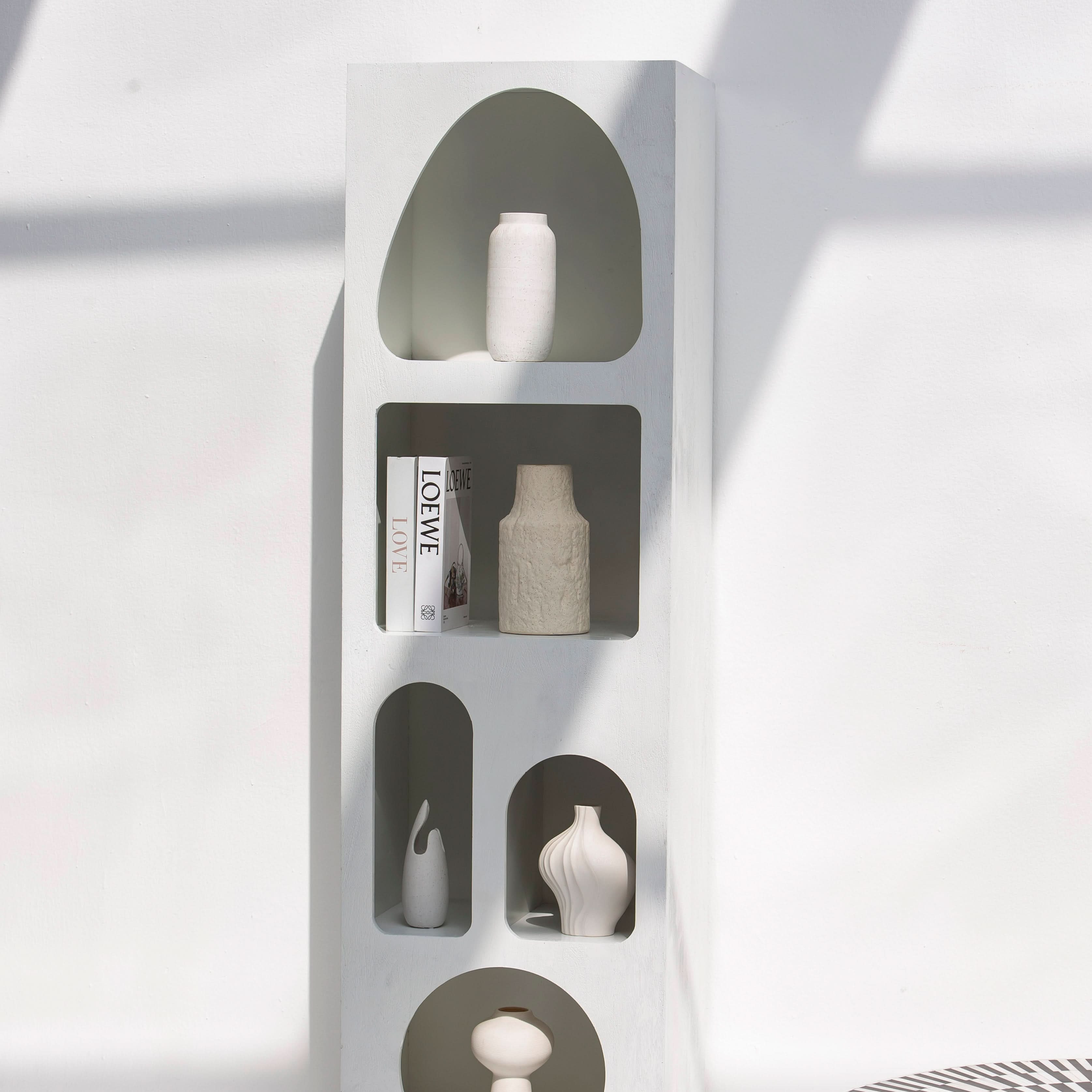 ARCH WHITE SINGLE BOOKSHELF - Art and craft furniture