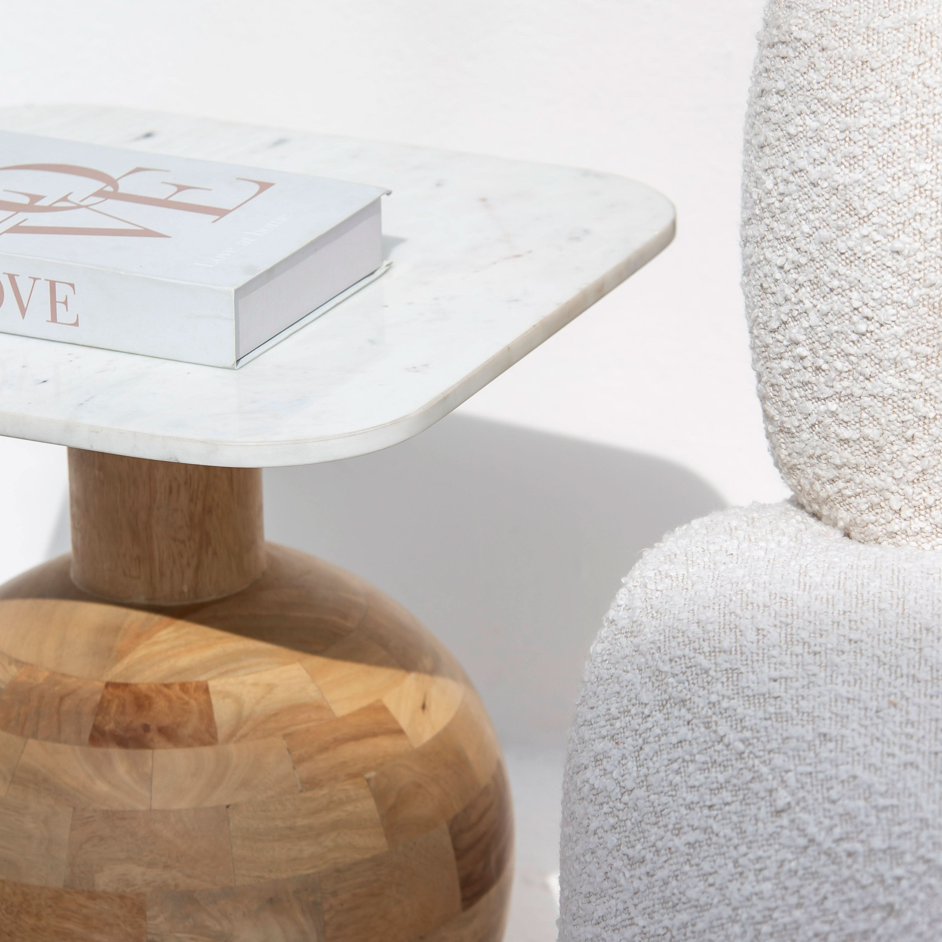 TERRALUXE MARBLE SIDE TABLE - Art and craft furniture