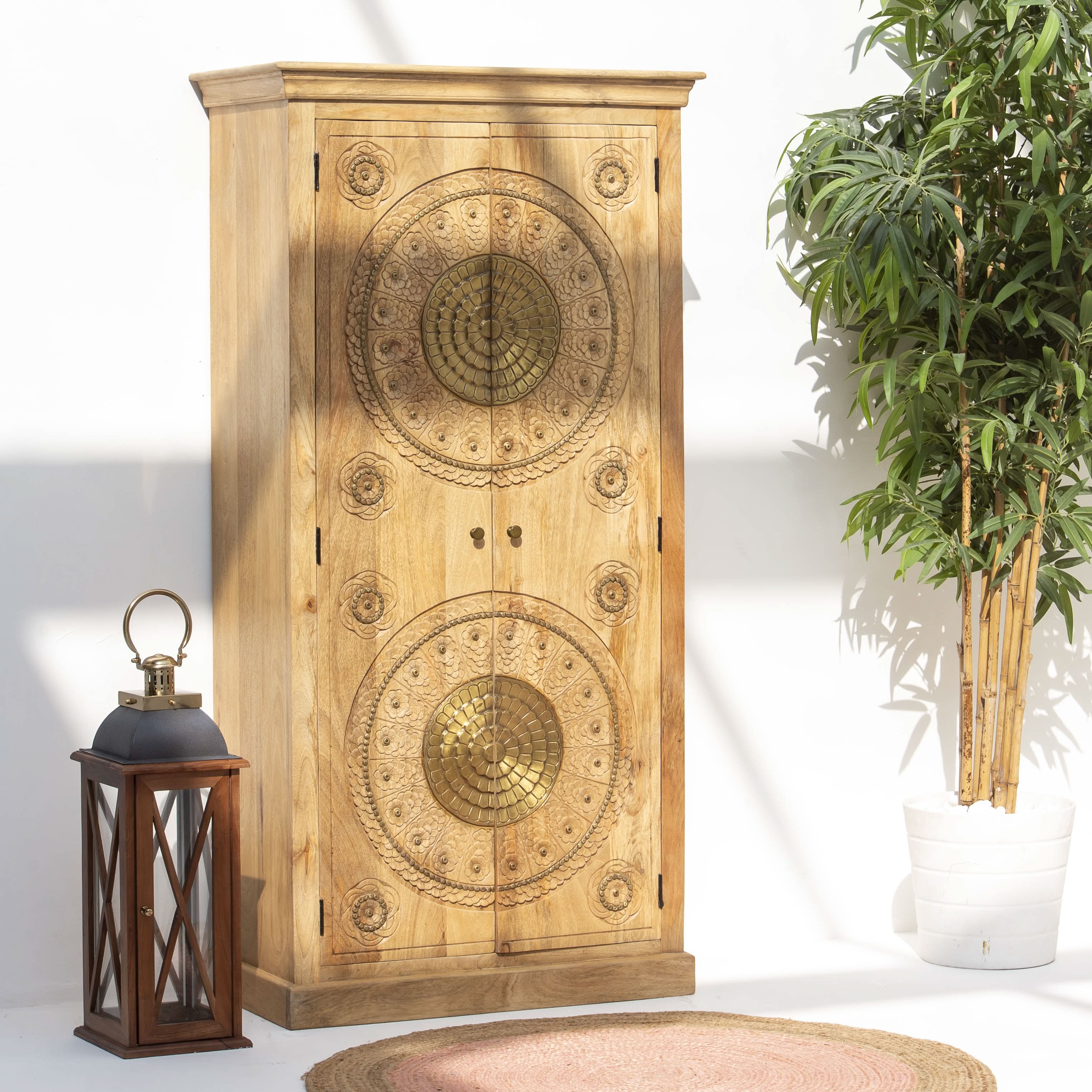 GOLD COAT WOODEN CABINET - Art and craft furniture