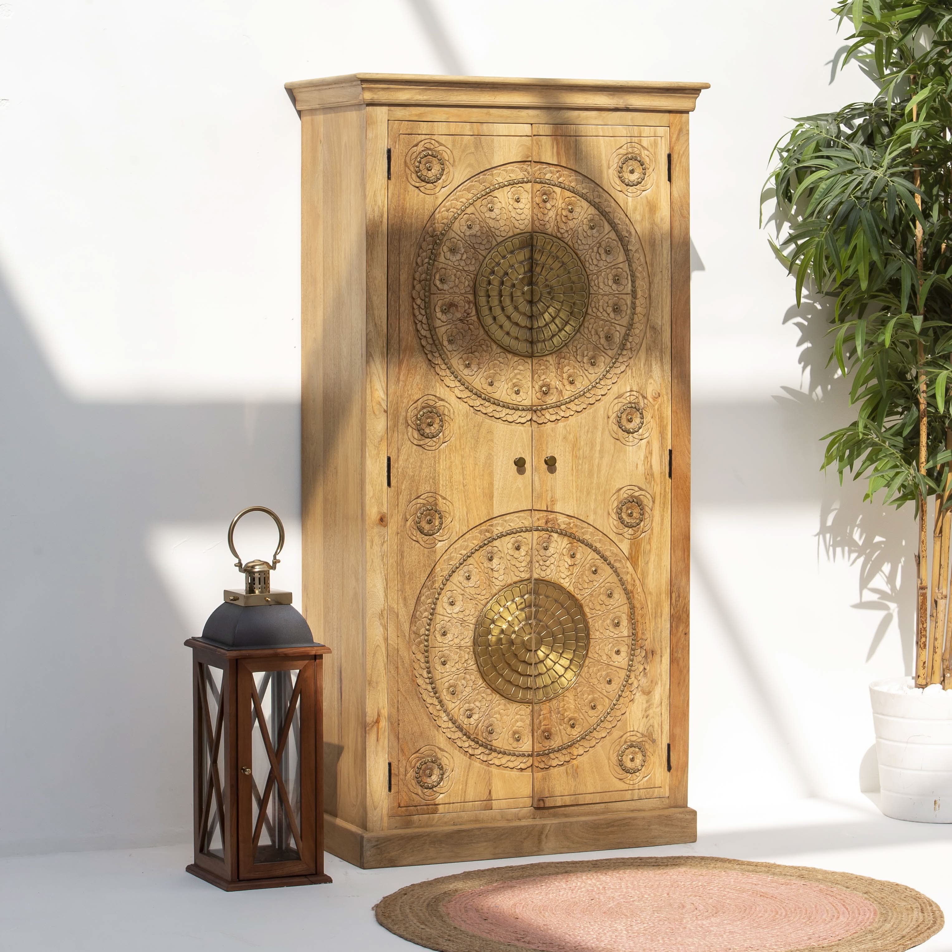 GOLD COAT WOODEN CABINET - Art and craft furniture