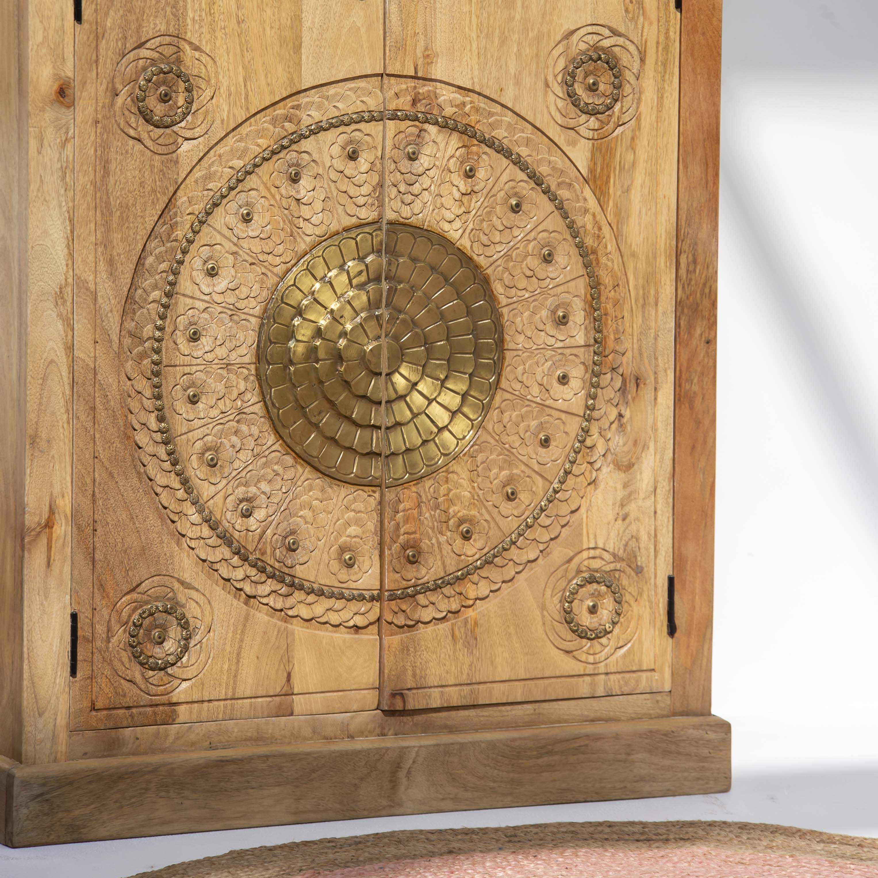 GOLD COAT WOODEN CABINET - Art and craft furniture