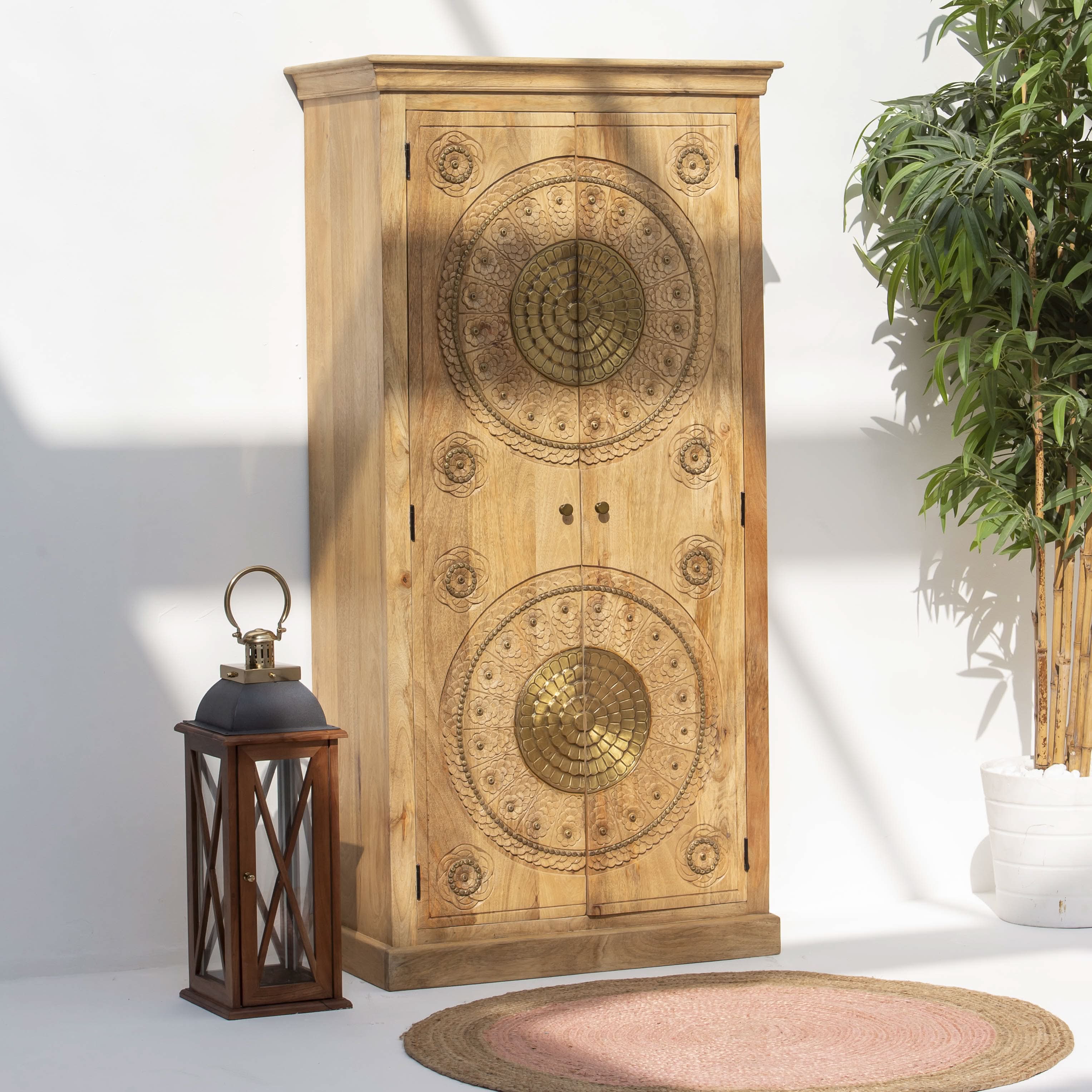 GOLD COAT WOODEN CABINET - Art and craft furniture