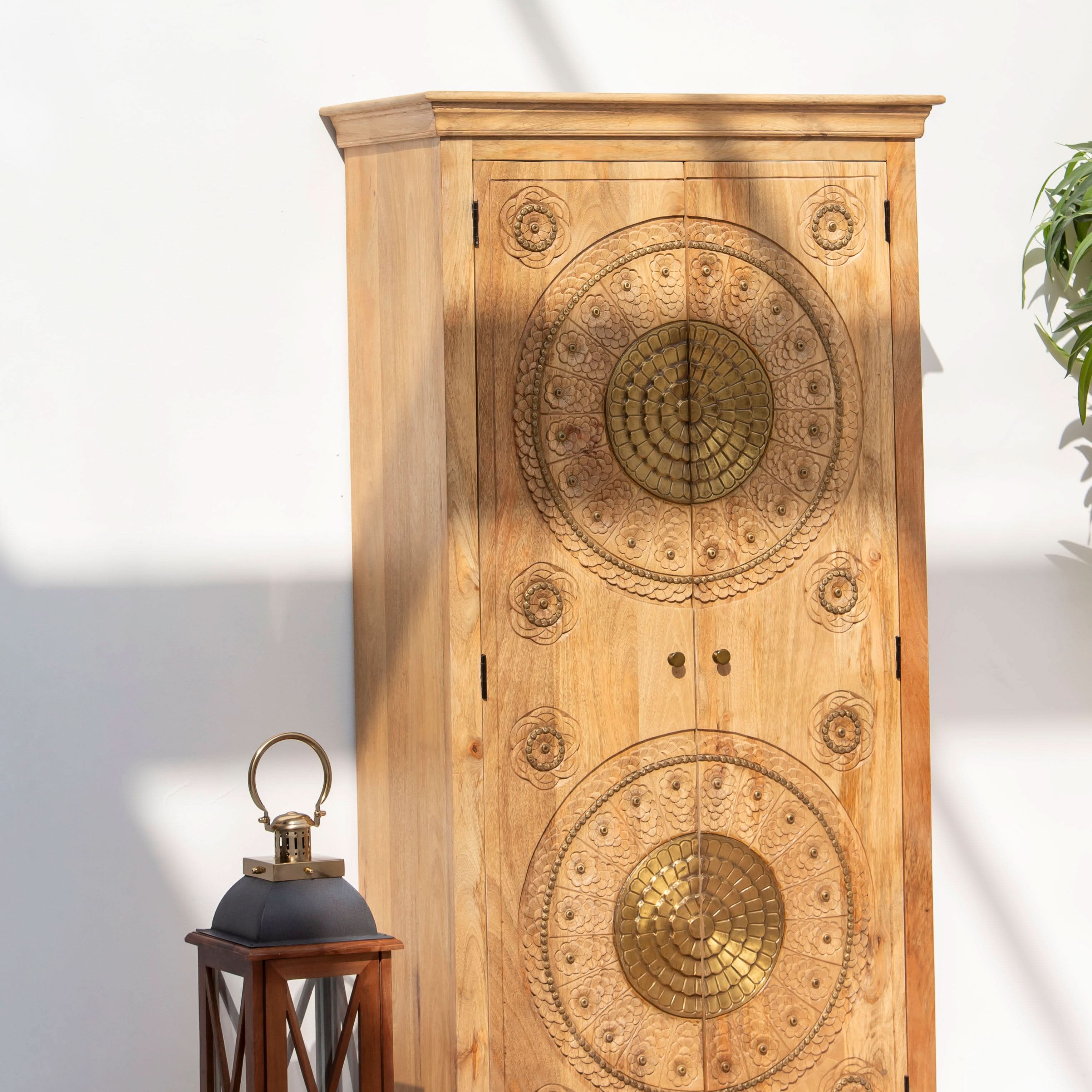 GOLD COAT WOODEN CABINET - Art and craft furniture