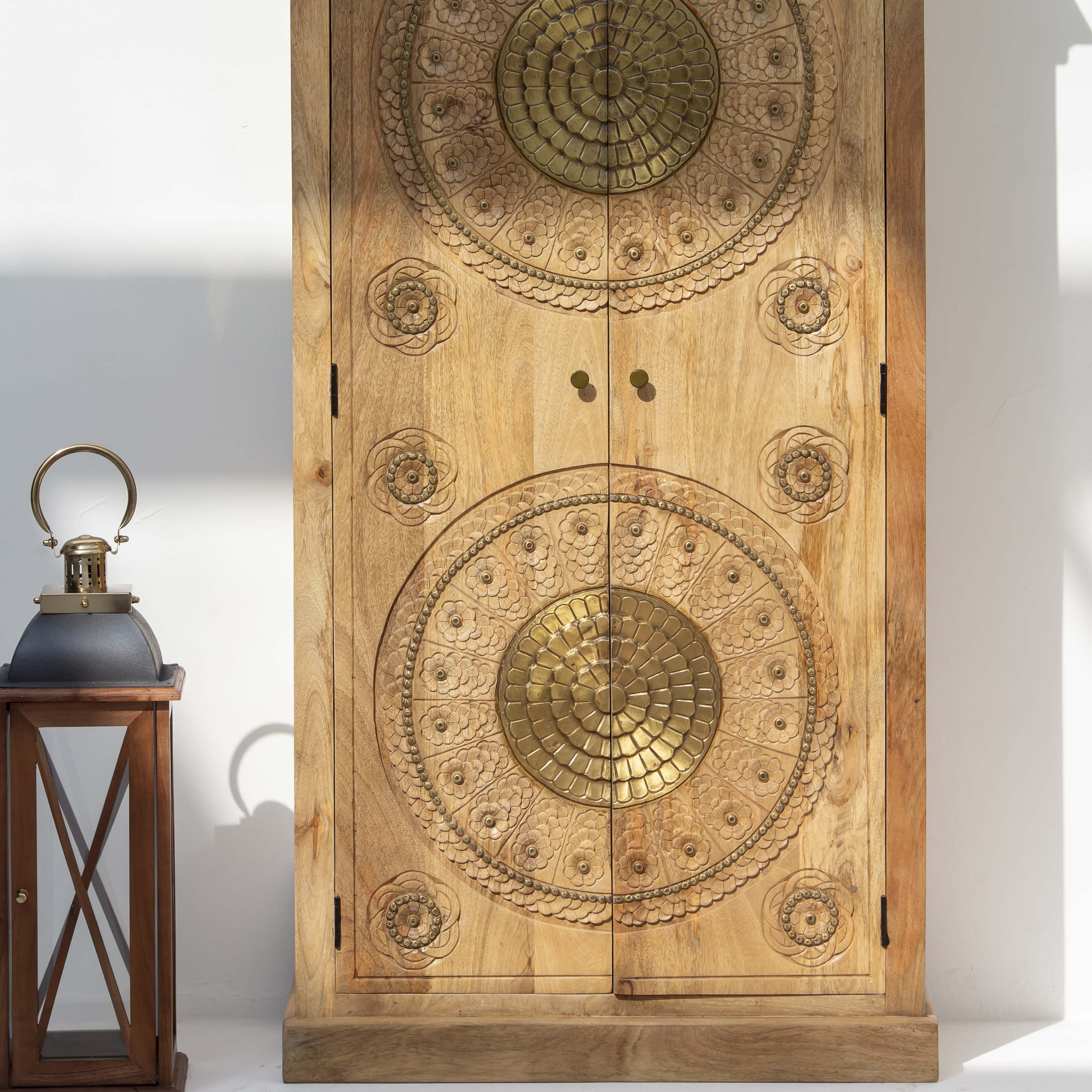 GOLD COAT WOODEN CABINET - Art and craft furniture