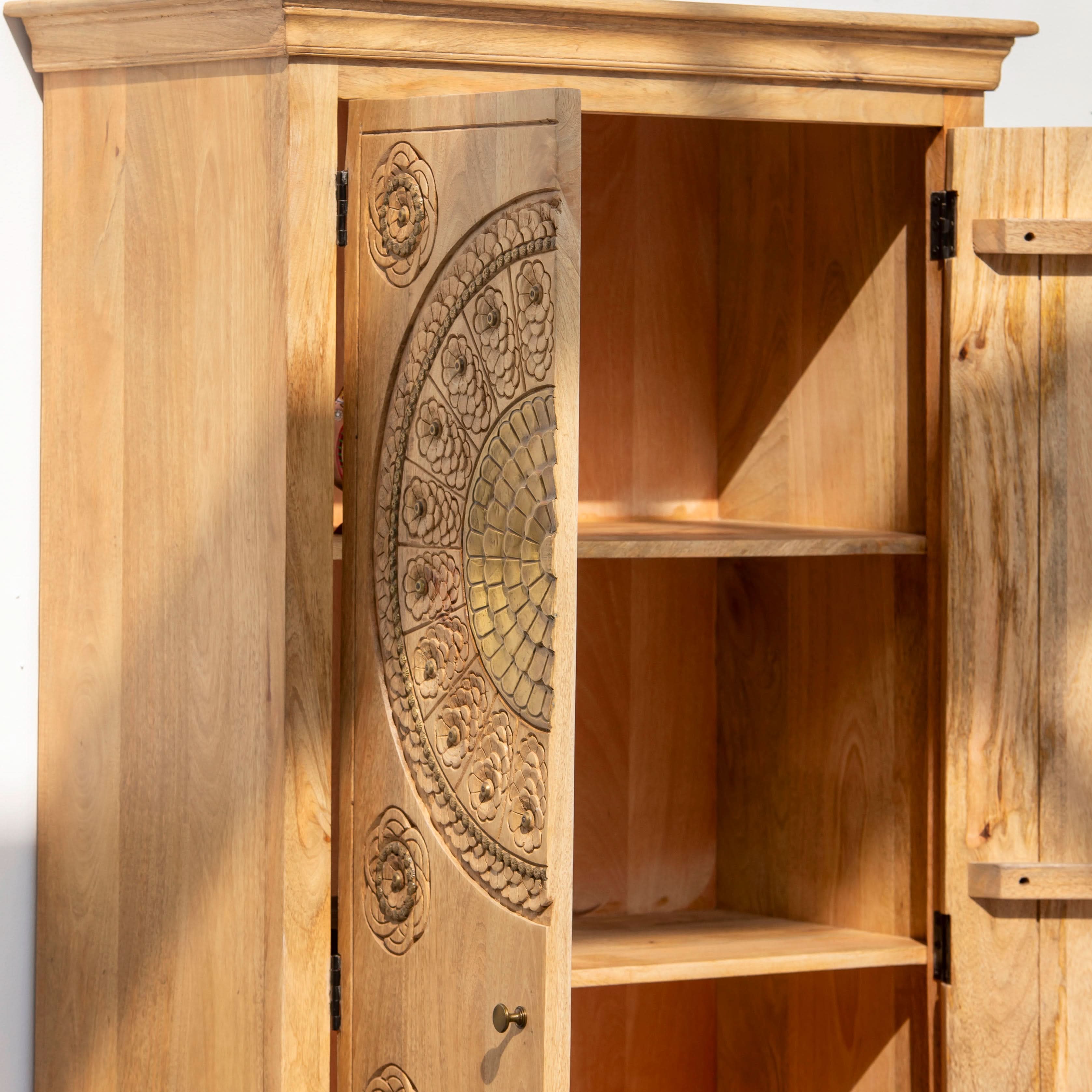 GOLD COAT WOODEN CABINET - Art and craft furniture