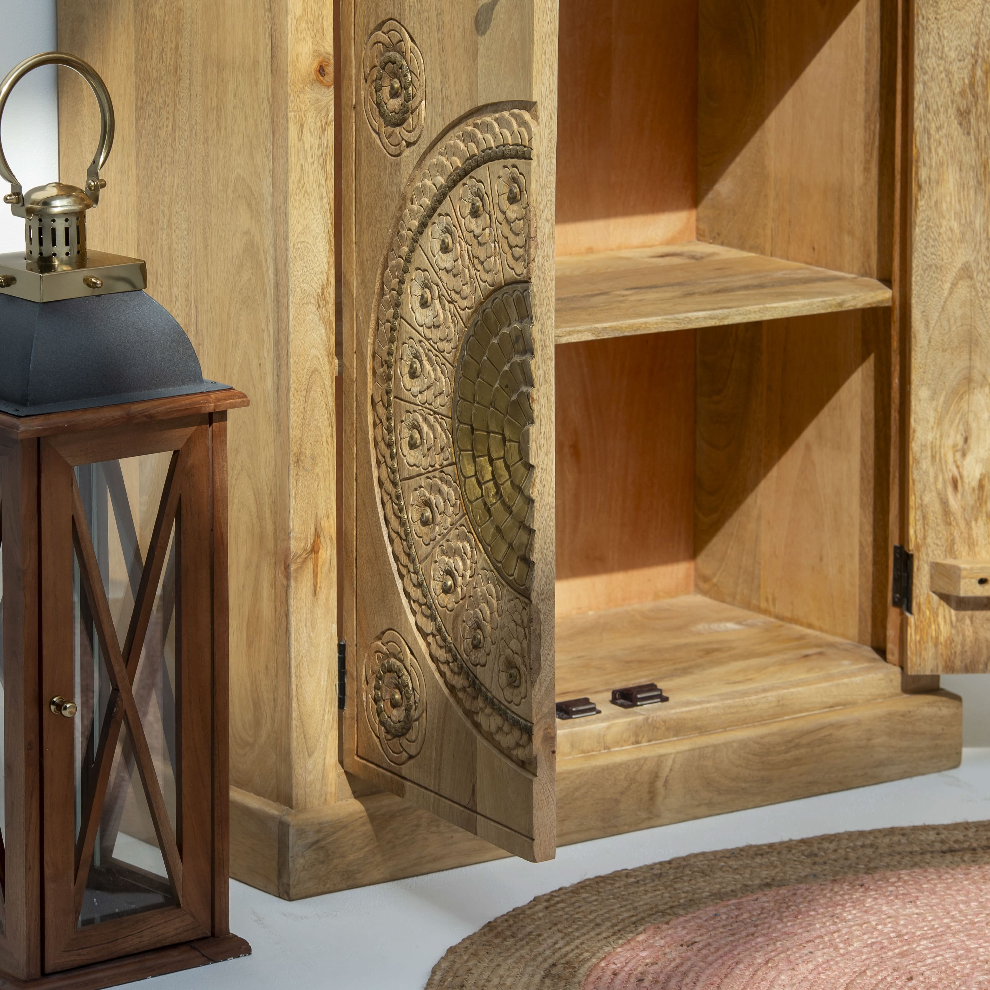 GOLD COAT WOODEN CABINET - Art and craft furniture