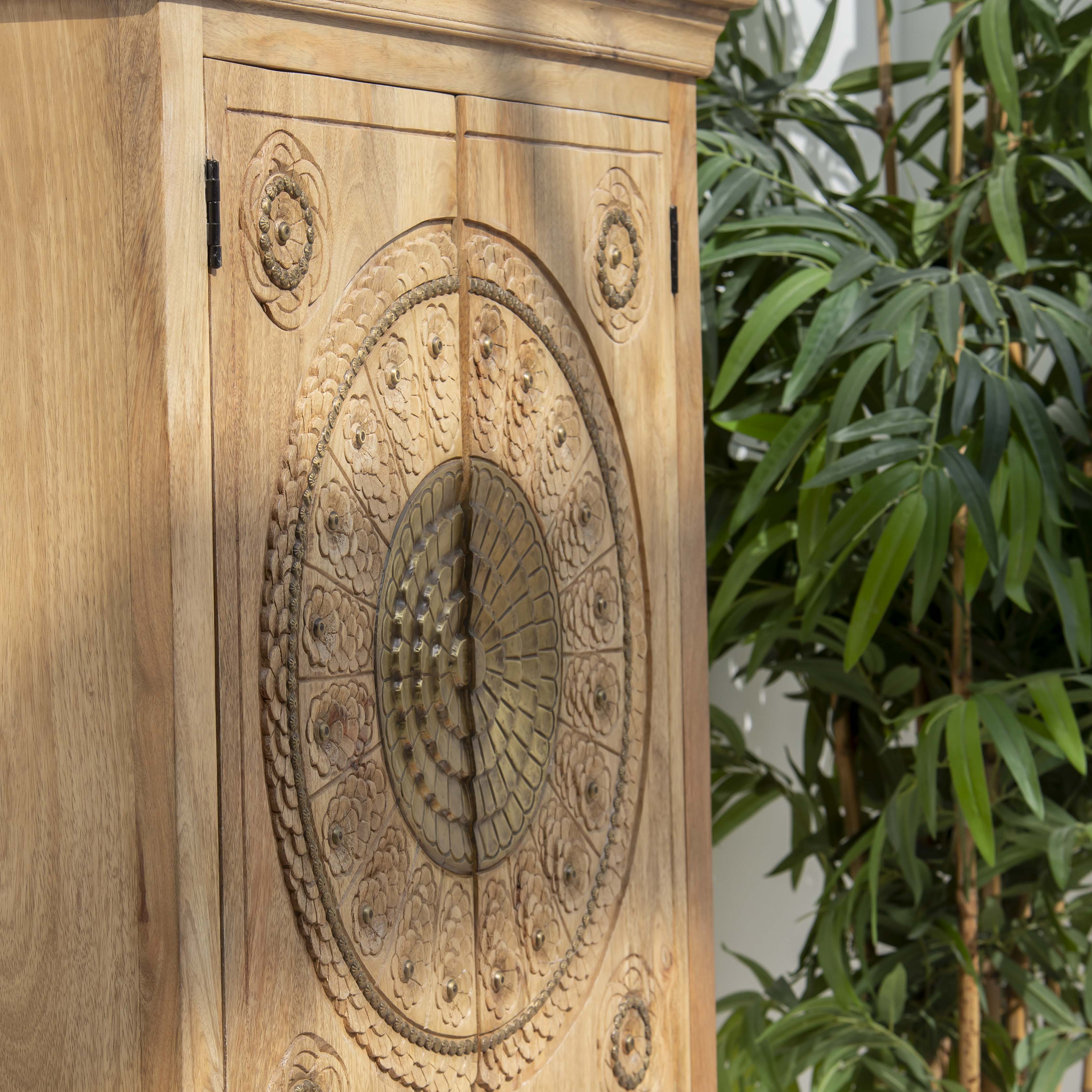 GOLD COAT WOODEN CABINET - Art and craft furniture