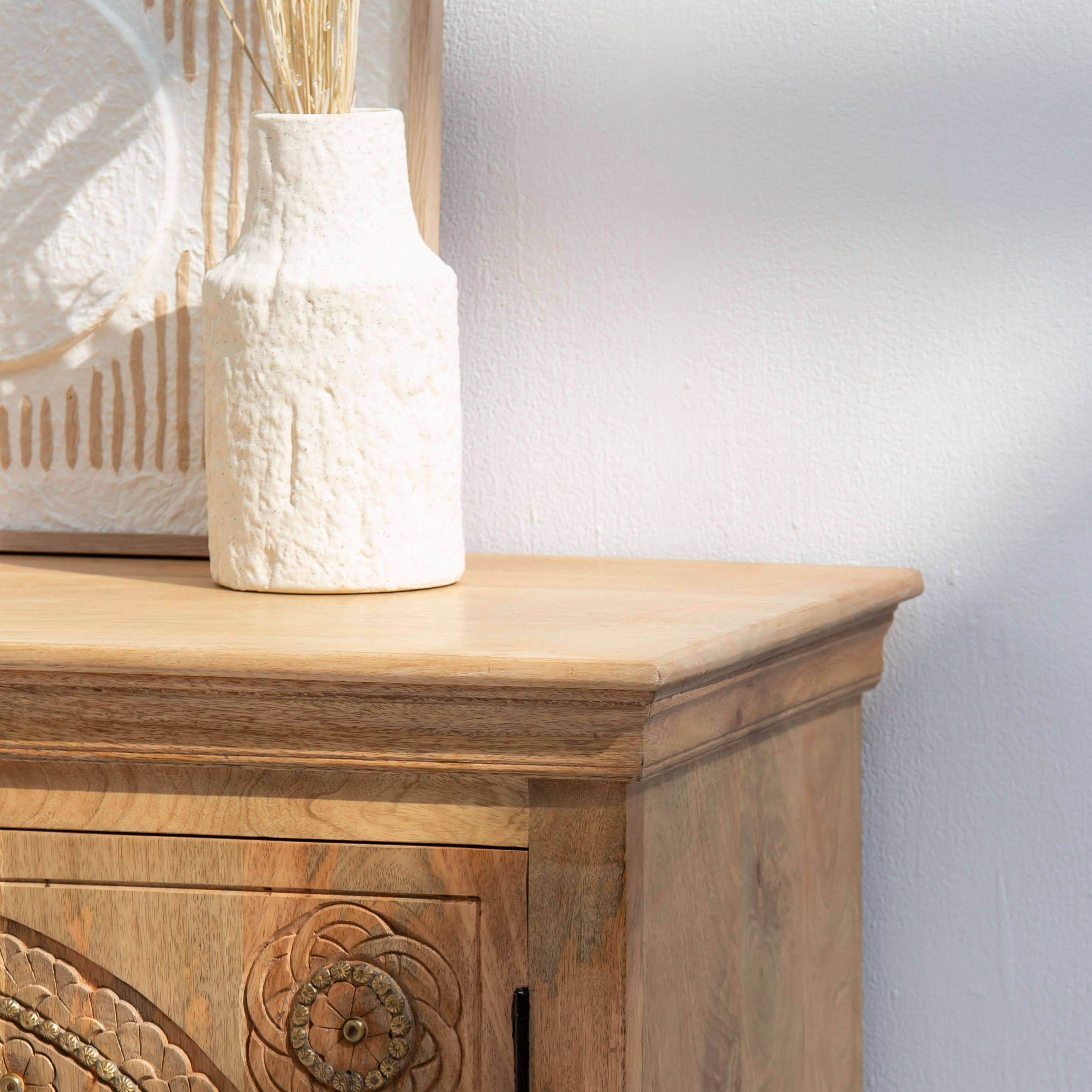 GOLD COAT WOODEN FOUR DOOR SIDEBOARD - Art and craft furniture