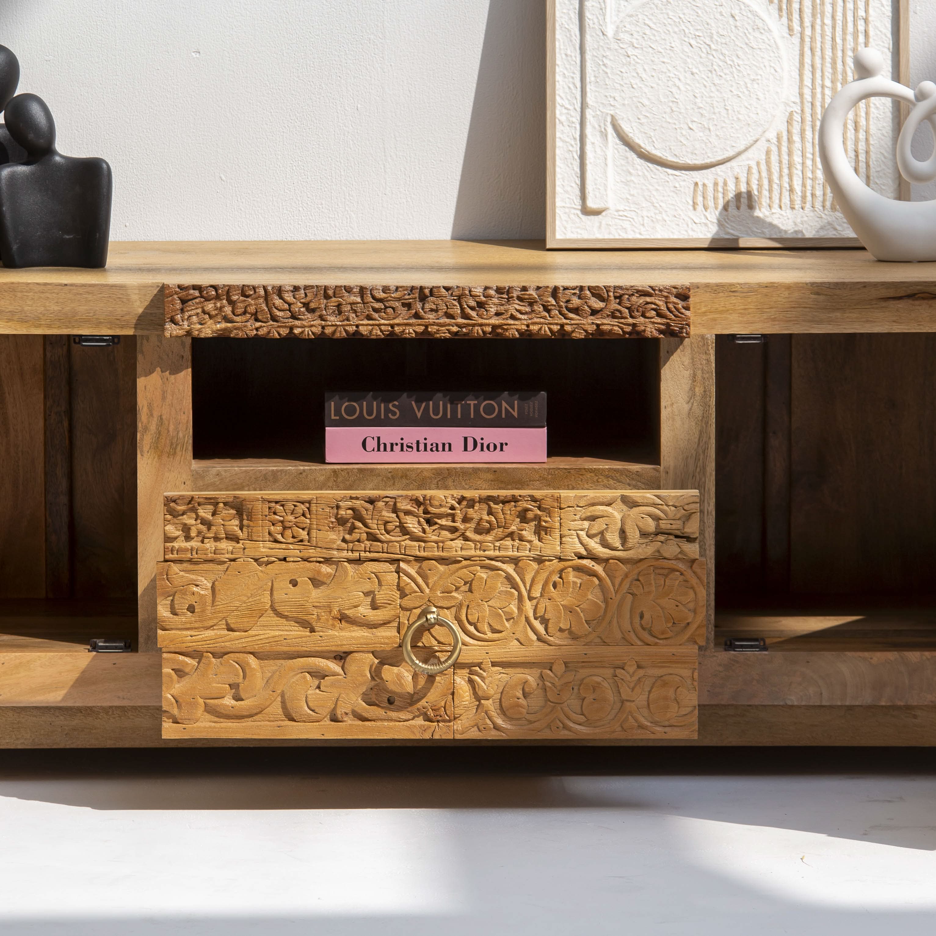 RAJWADA WOODEN TV STAND - Art and craft furniture