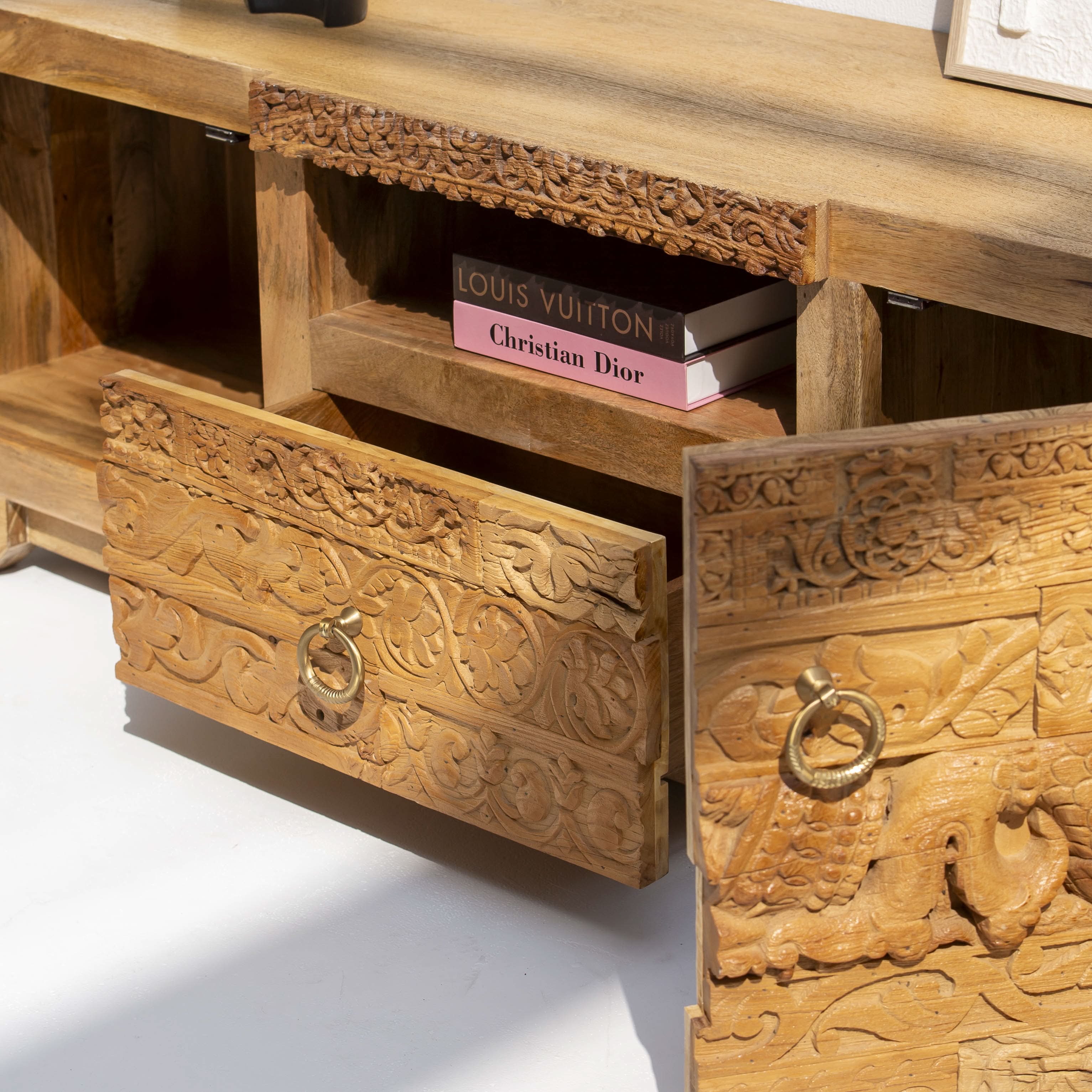 RAJWADA WOODEN TV STAND - Art and craft furniture