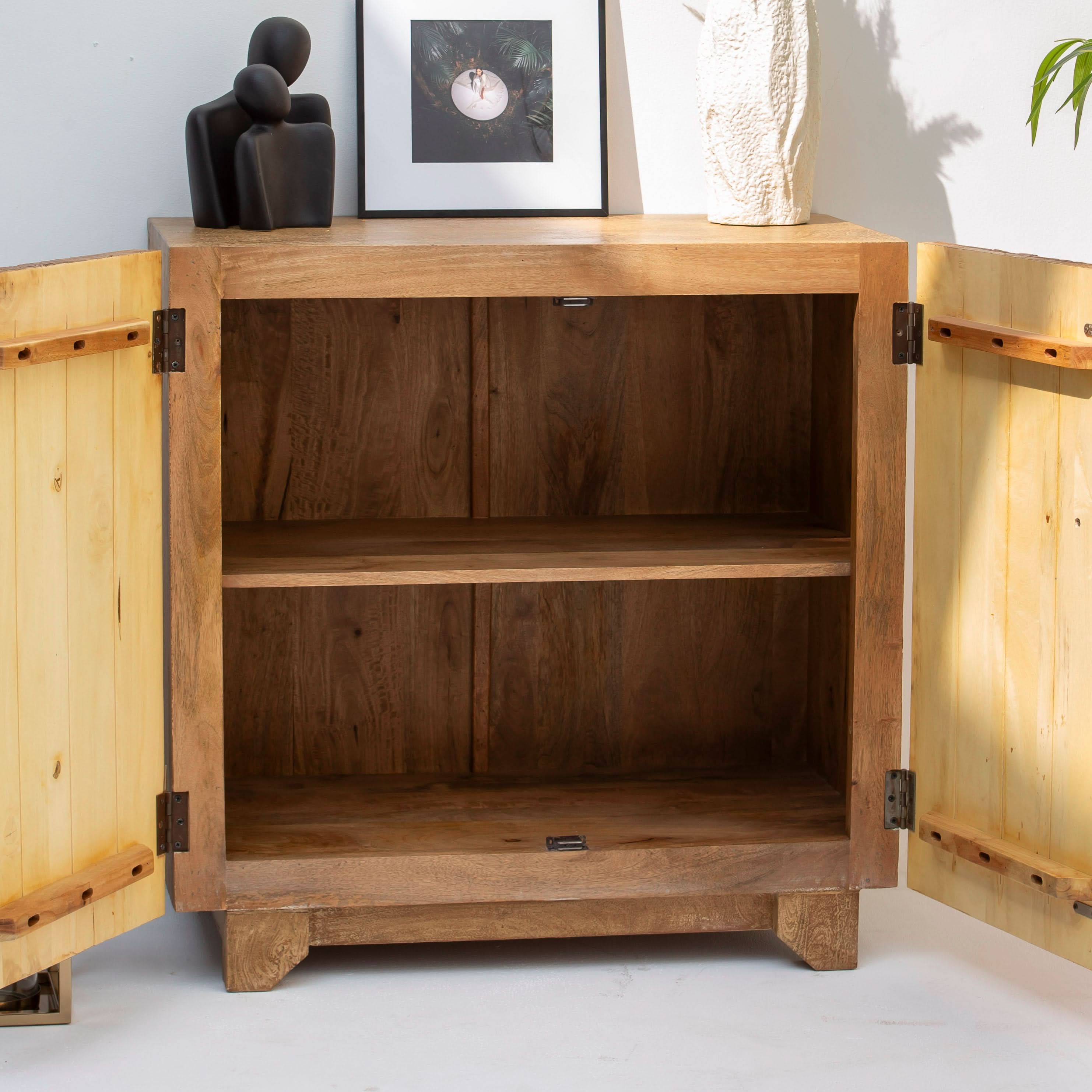 RAJWADA WOODEN TWO DOOR SIDEBOARD - Art and craft furniture