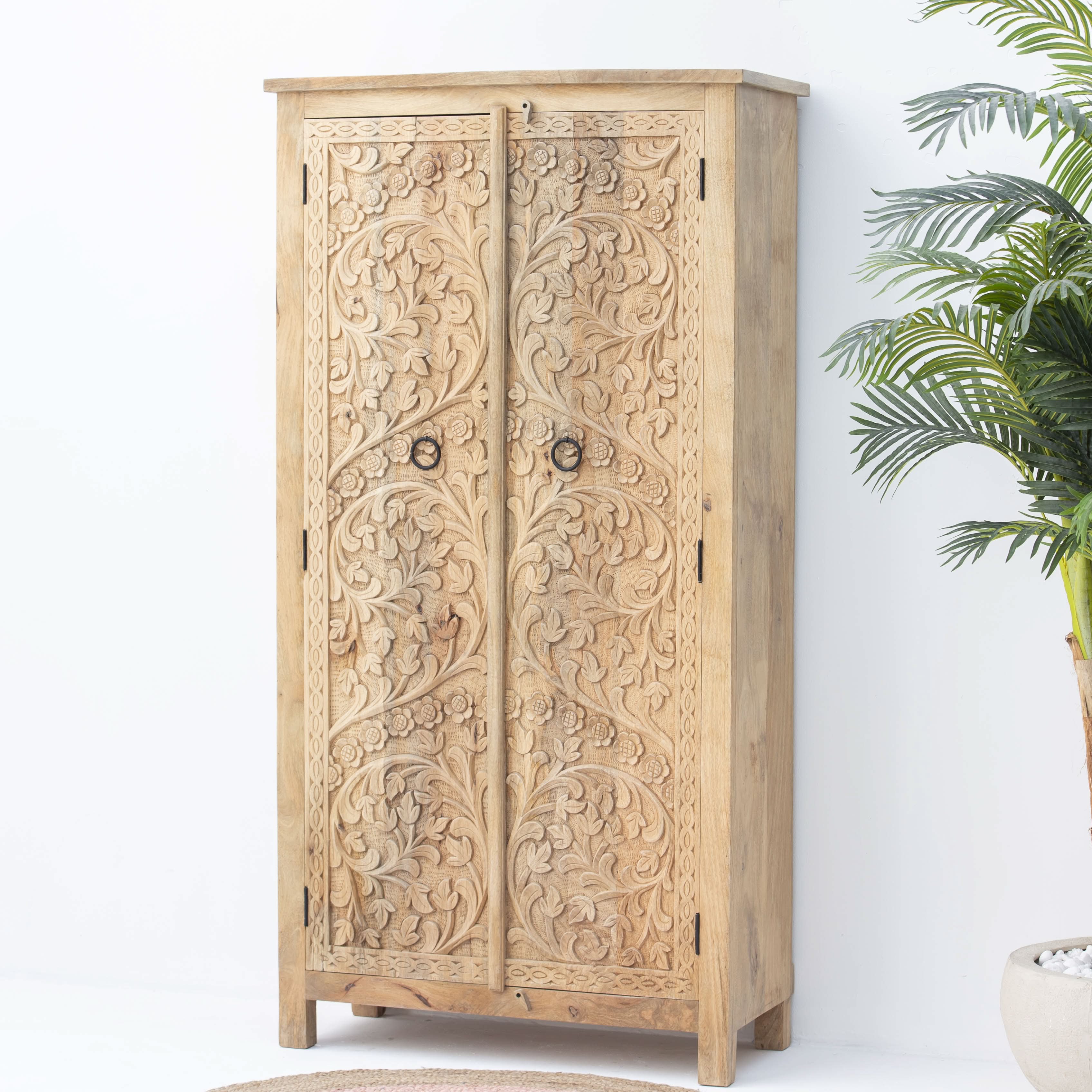 CARVING WOODEN CABINET - Art and craft furniture