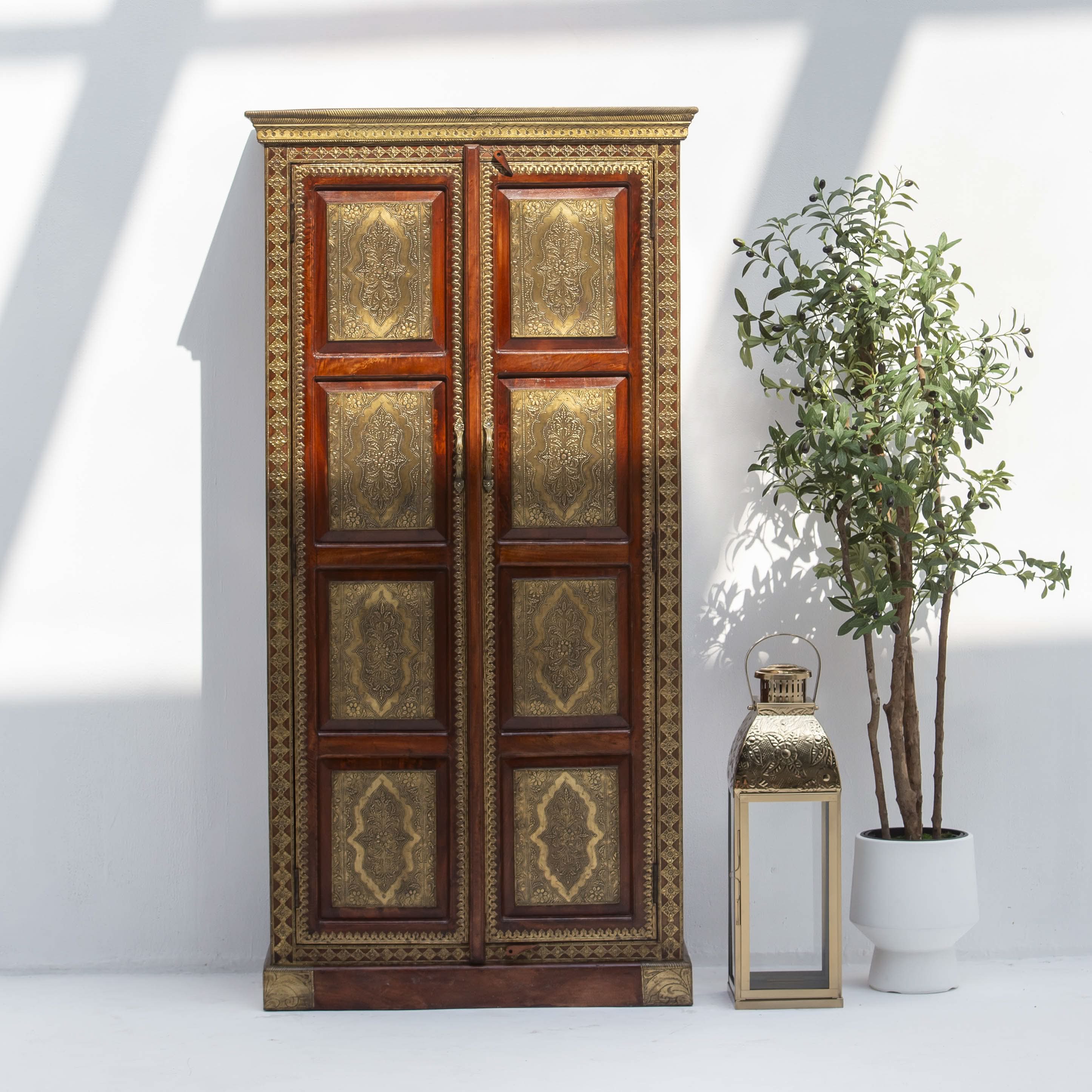 RICHMOND BRASS TWO DOOR CABINET - Art and craft furniture