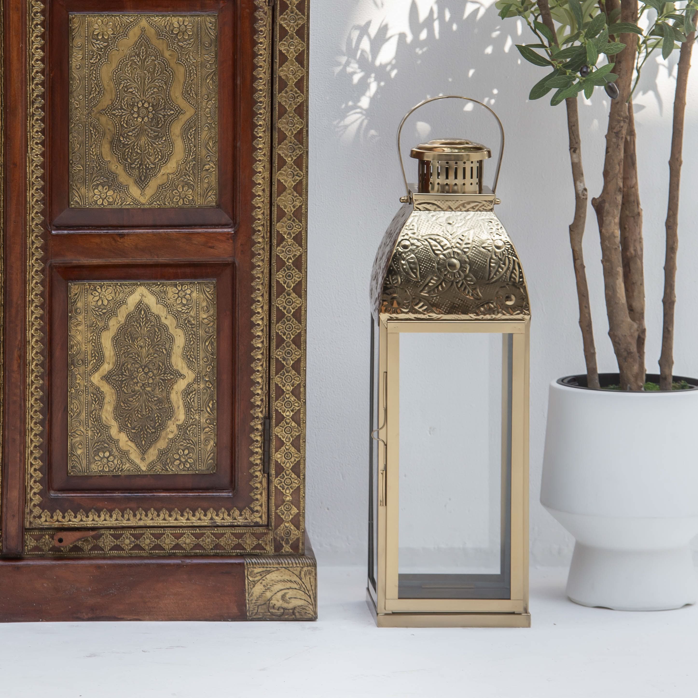 RICHMOND BRASS TWO DOOR CABINET - Art and craft furniture