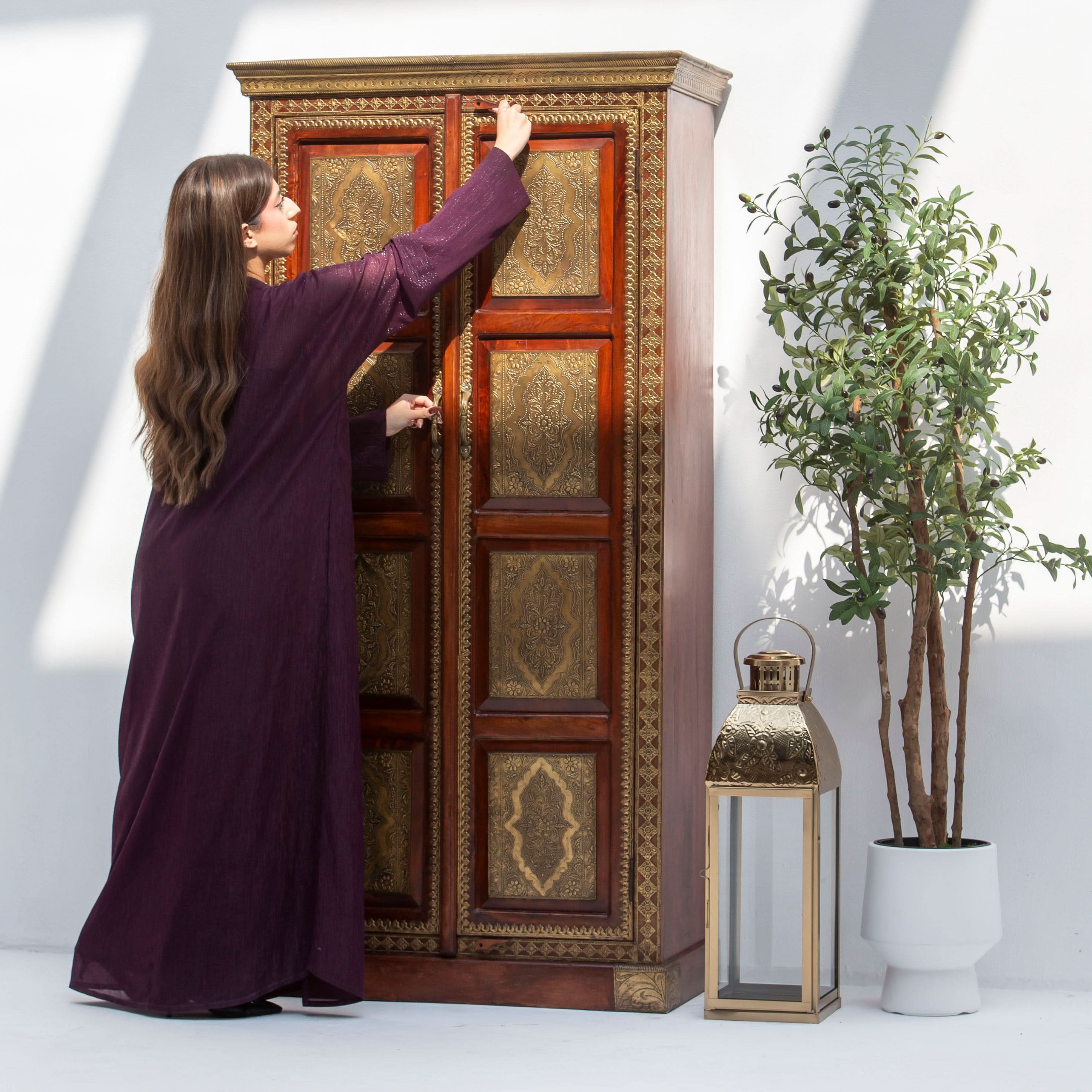 RICHMOND BRASS TWO DOOR CABINET - Art and craft furniture