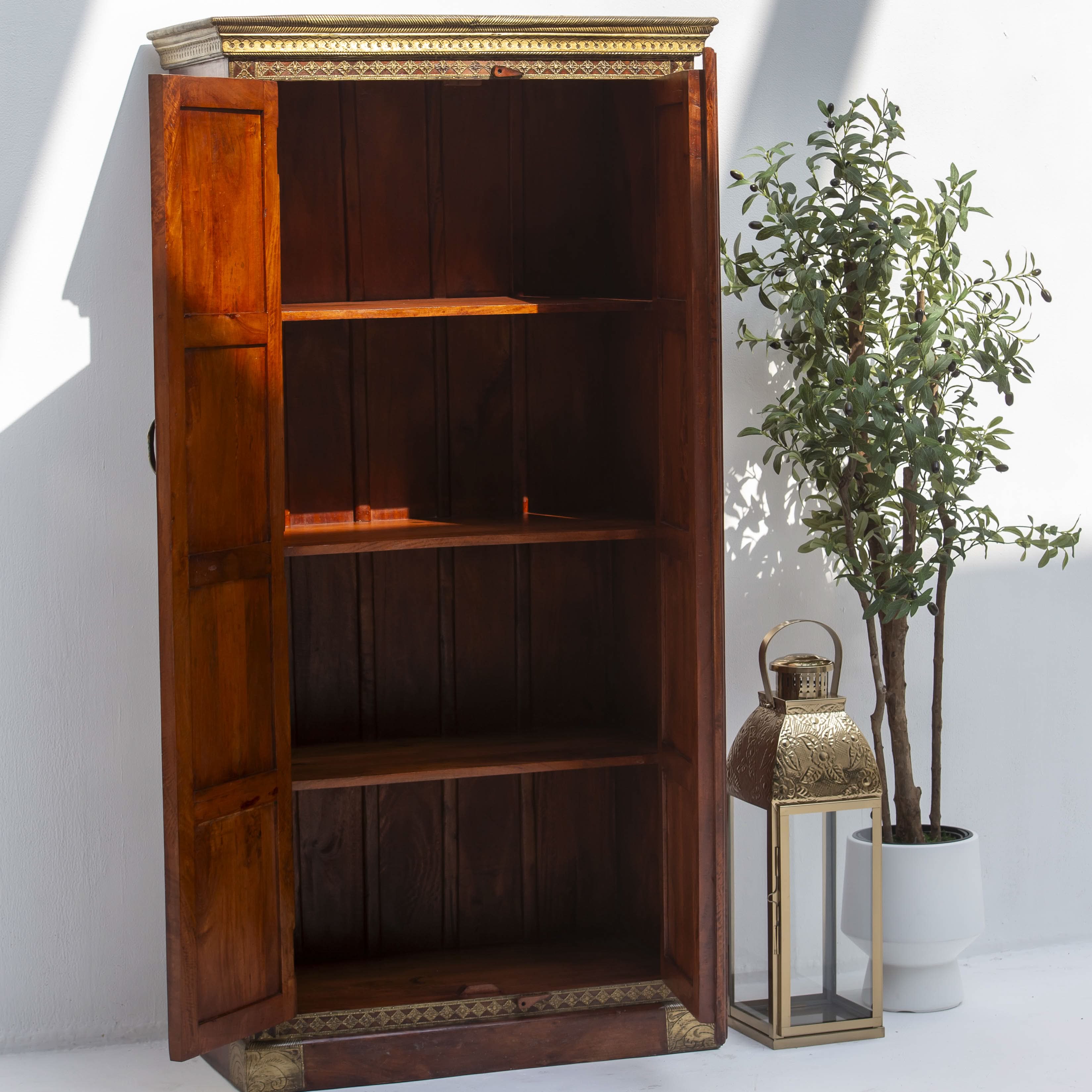 RICHMOND BRASS TWO DOOR CABINET - Art and craft furniture