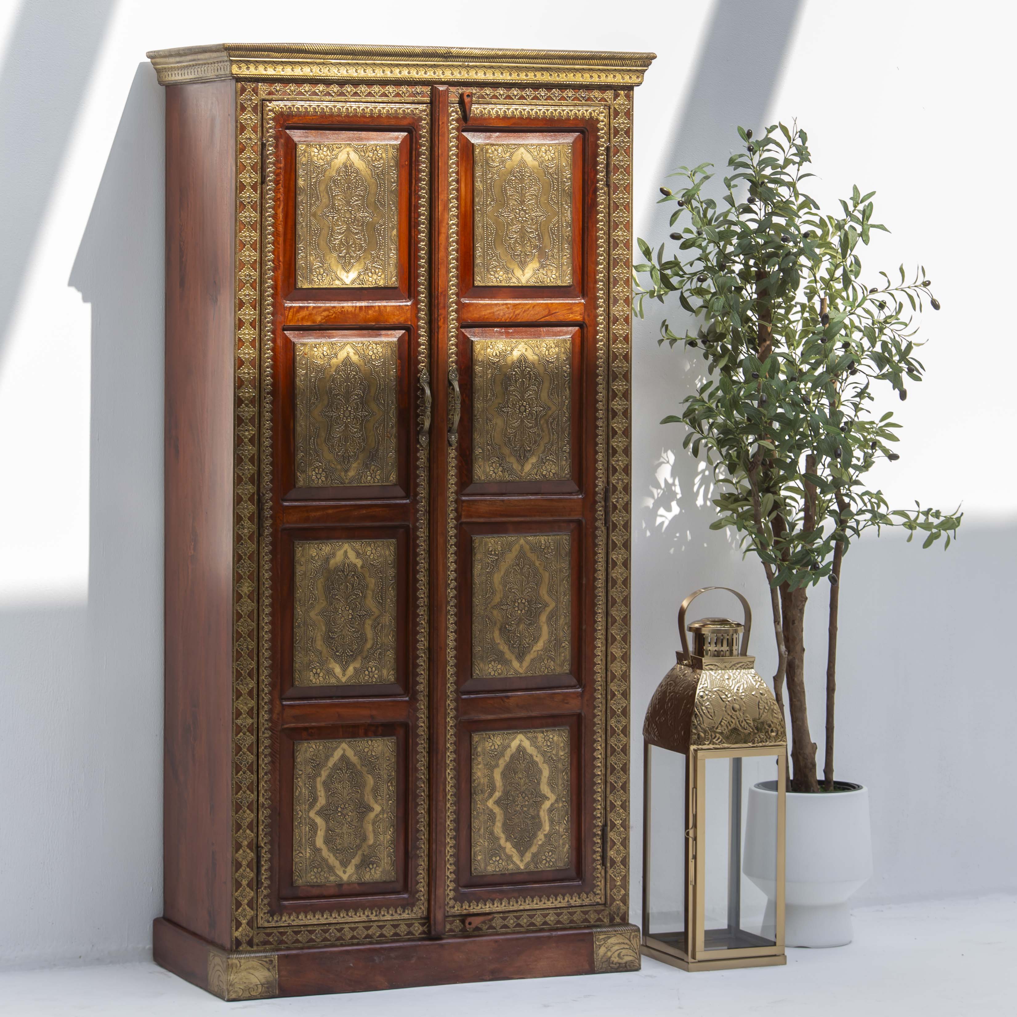 RICHMOND BRASS TWO DOOR CABINET - Art and craft furniture