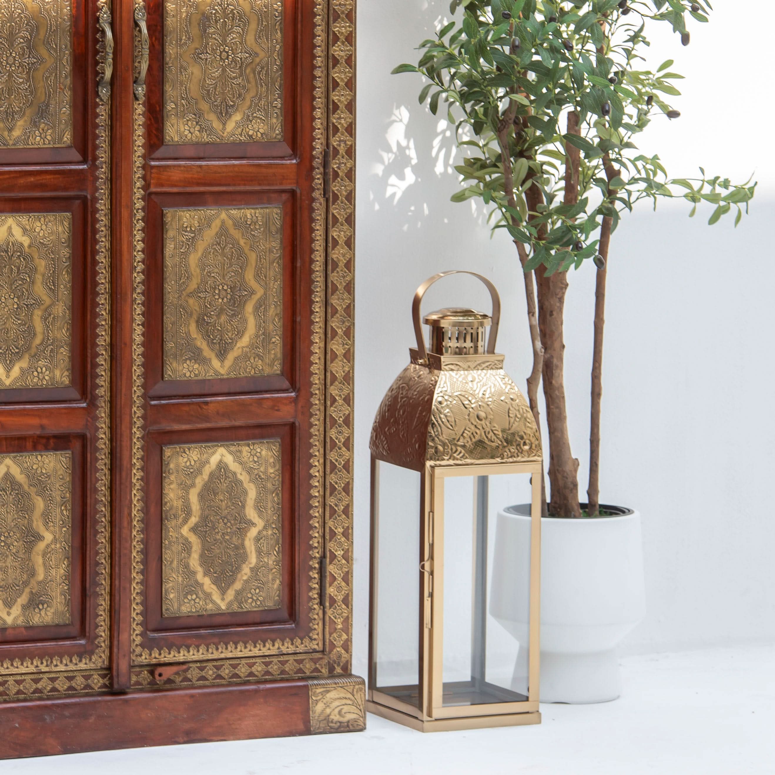 RICHMOND BRASS TWO DOOR CABINET - Art and craft furniture