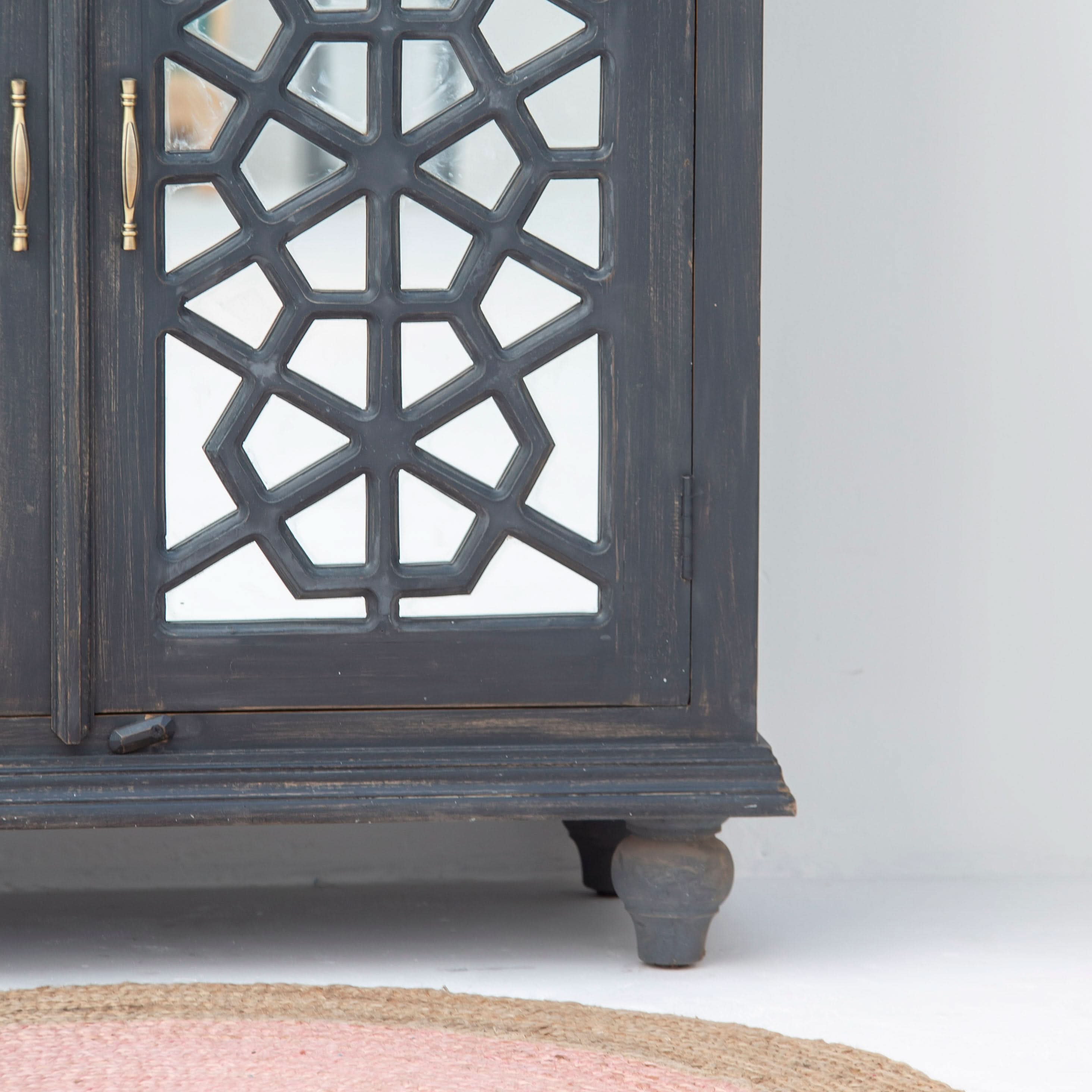LUSTRE TWO GLASS DOOR SIDEBOARD - Art and craft furniture