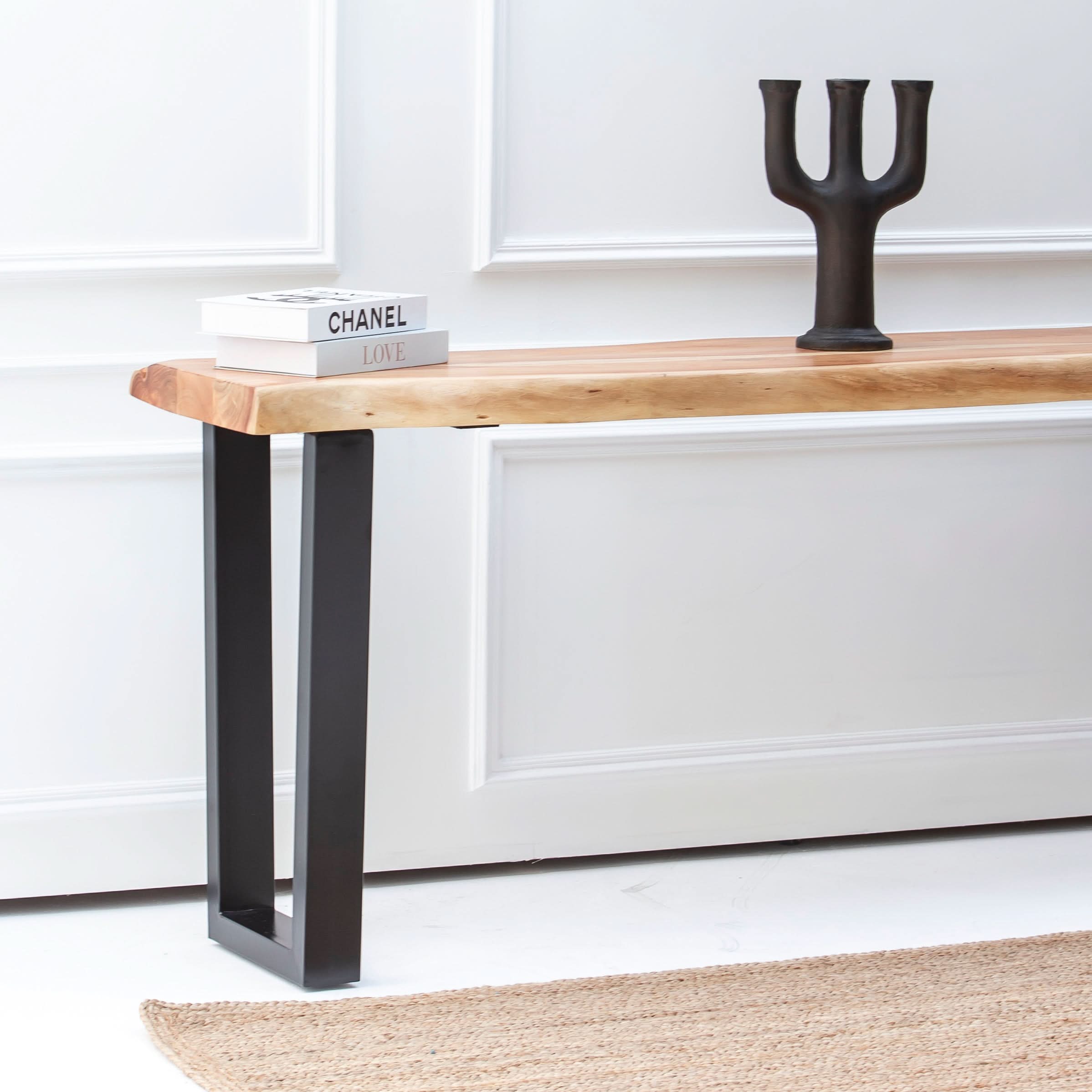 LIVE EDGE ACACIA WOOD CONSOLE TABLE - Art and craft furniture