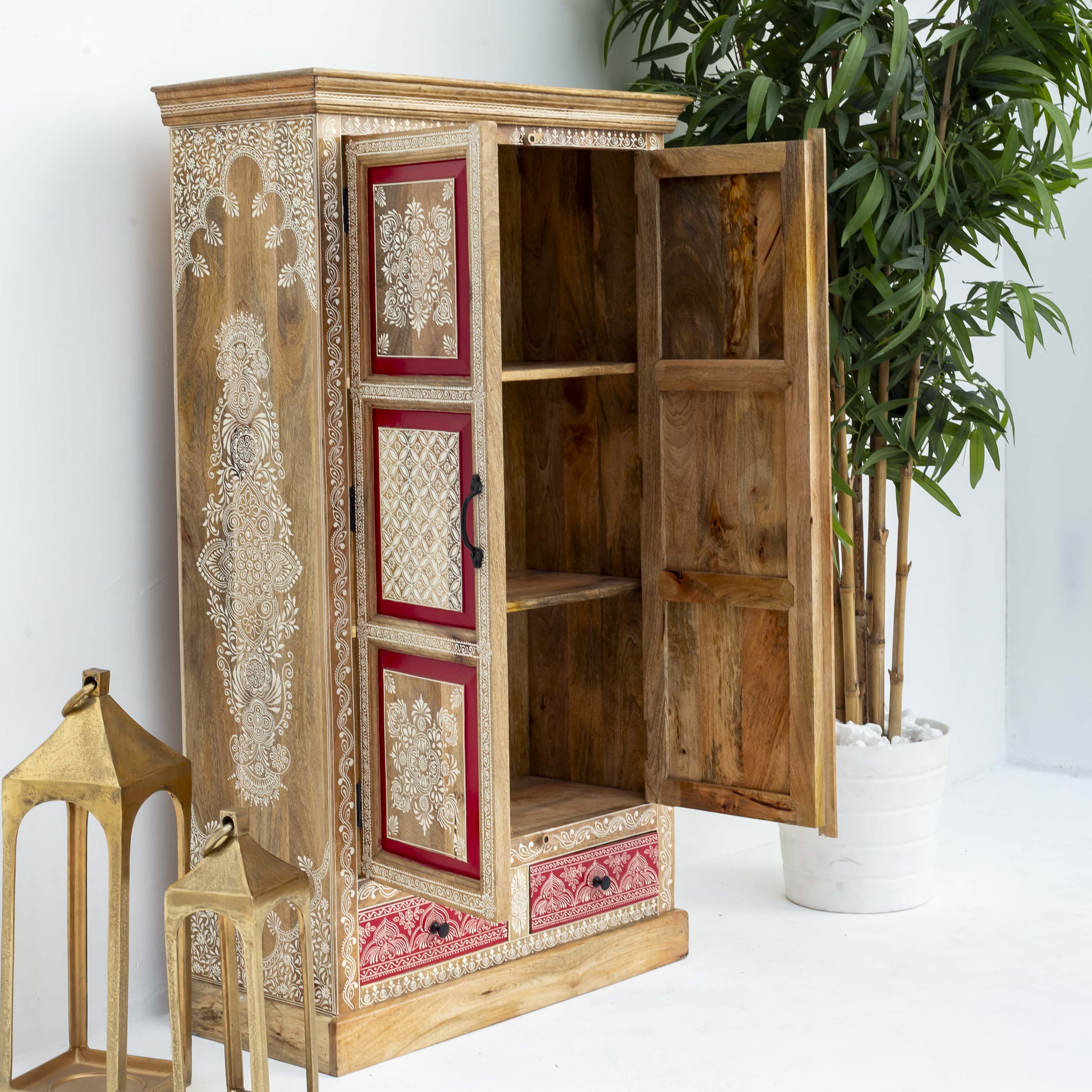 ELMORA PAINTING WOODEN CABINET - Art and craft furniture
