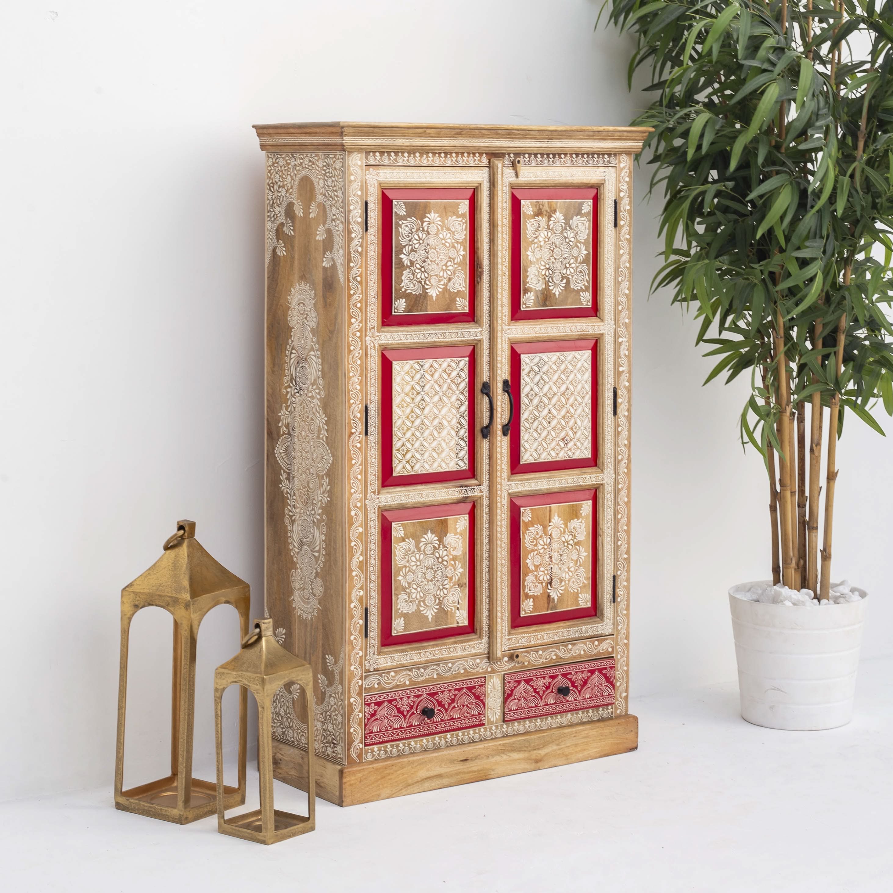 ELMORA PAINTING WOODEN CABINET - Art and craft furniture