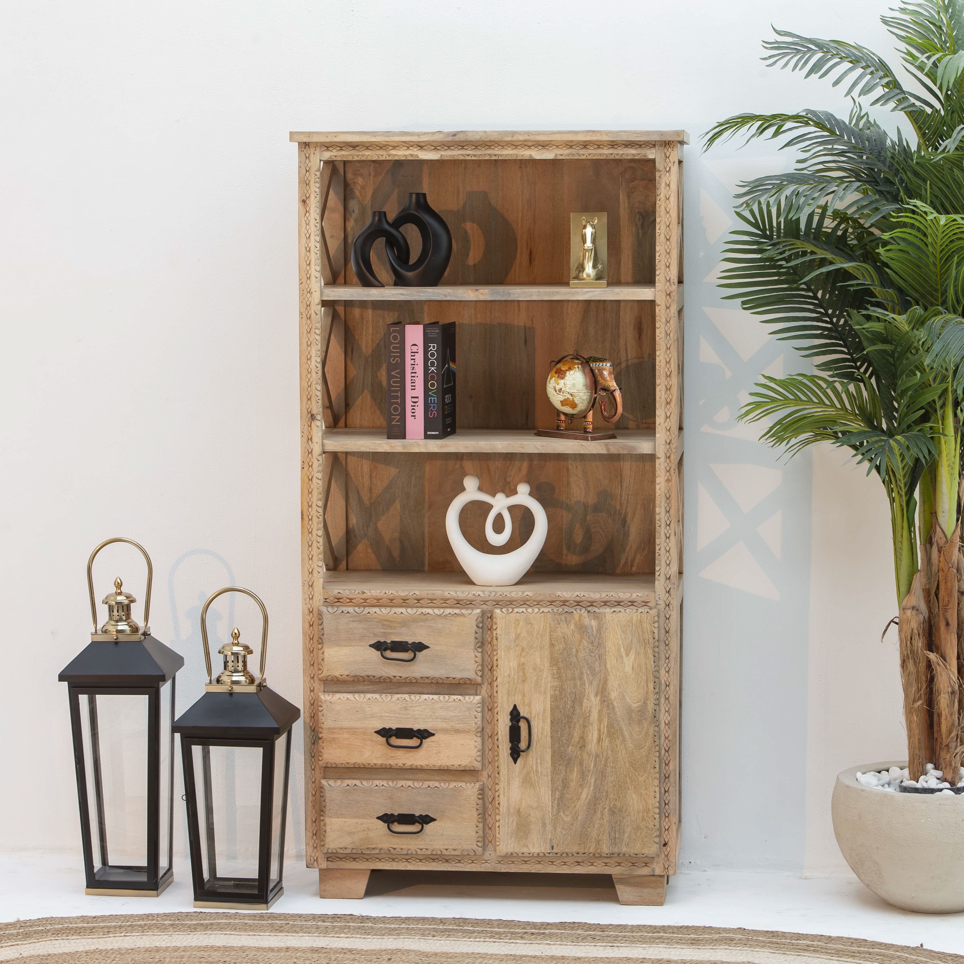 STOCKHOLM WOODEN BOOKSHELF - Art and craft furniture