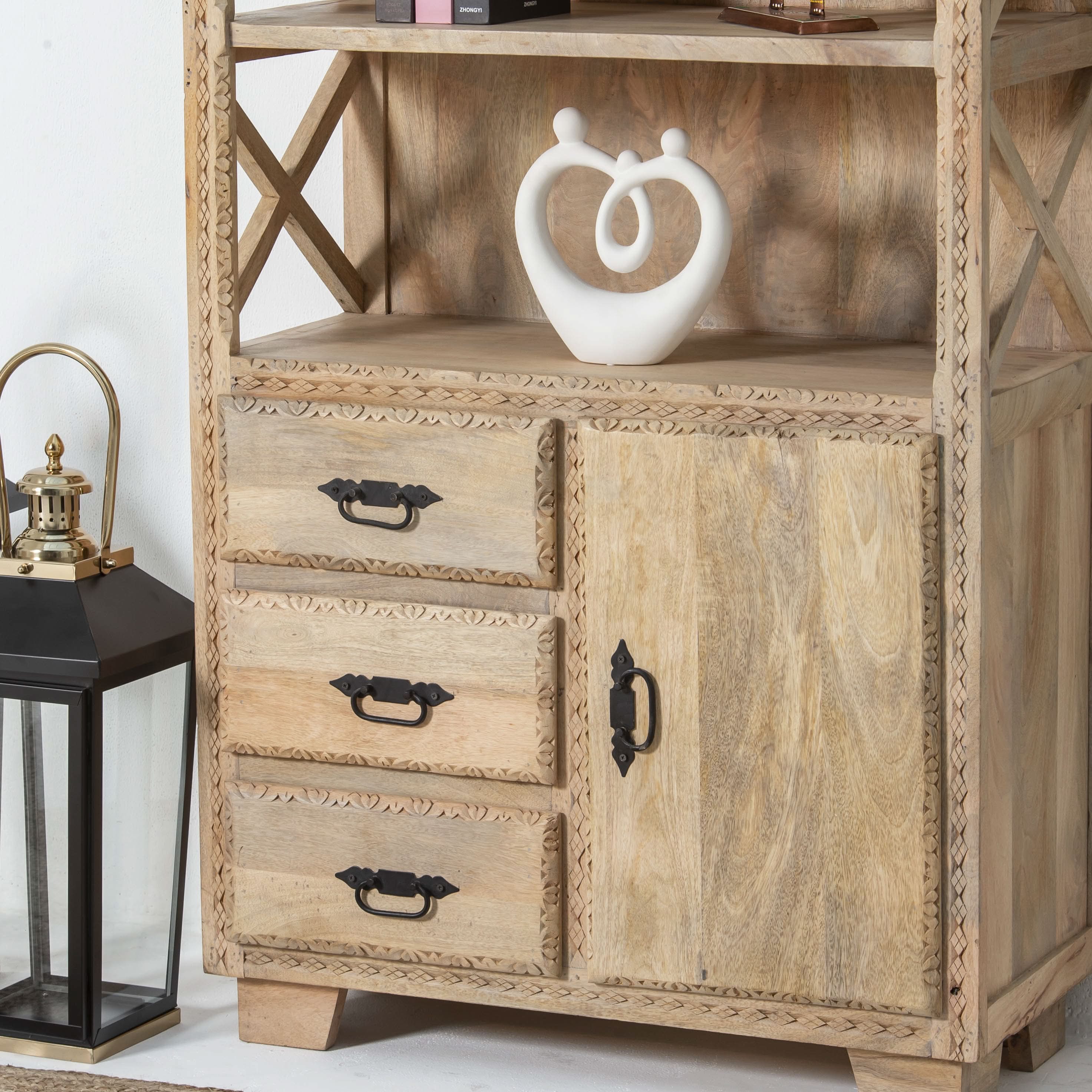 STOCKHOLM WOODEN BOOKSHELF - Art and craft furniture