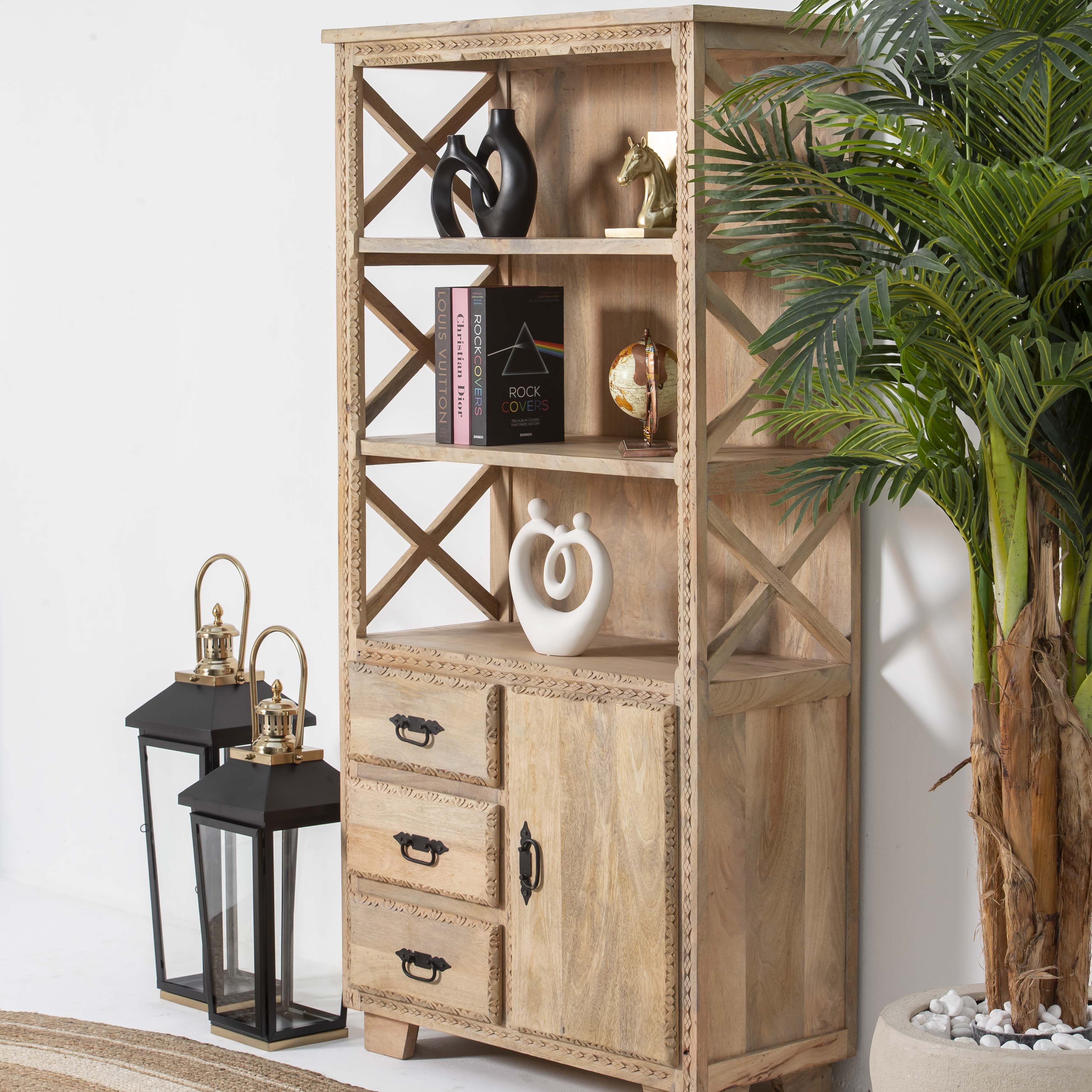 STOCKHOLM WOODEN BOOKSHELF - Art and craft furniture
