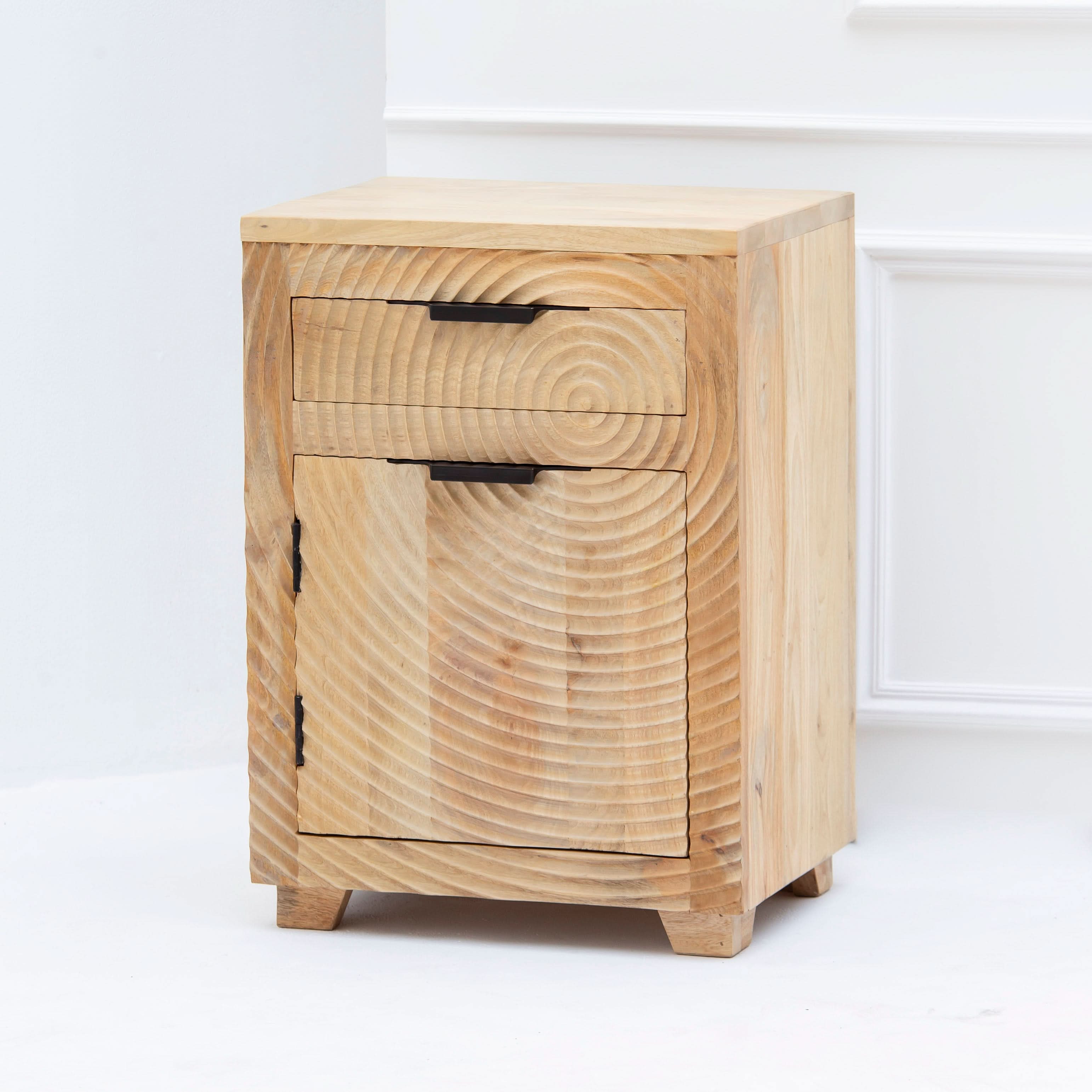 MELBORNE WOODEN NIGHTSTAND TABLE - Art and craft furniture