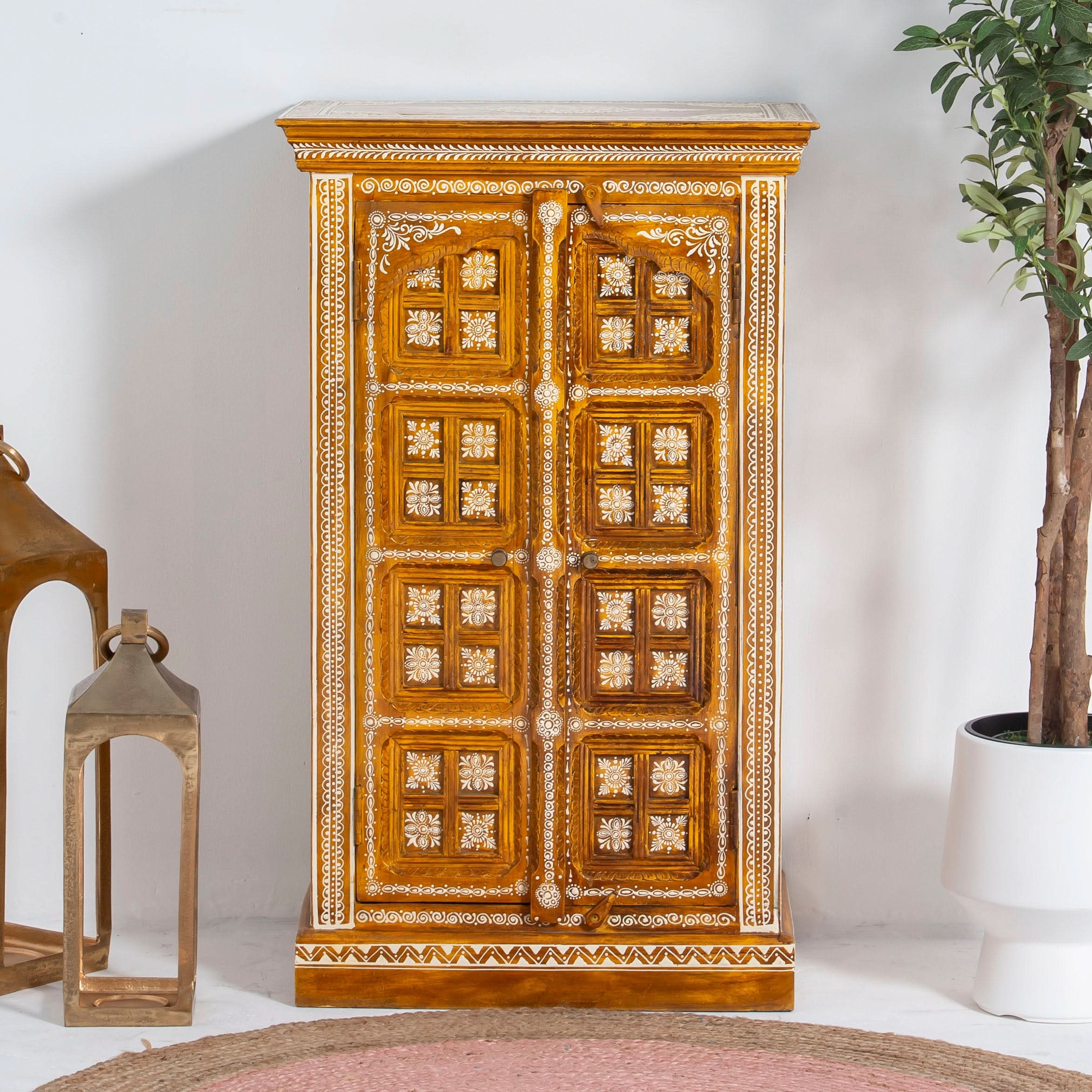 ELMORA PAINTING WOODEN CABINET - Art and craft furniture