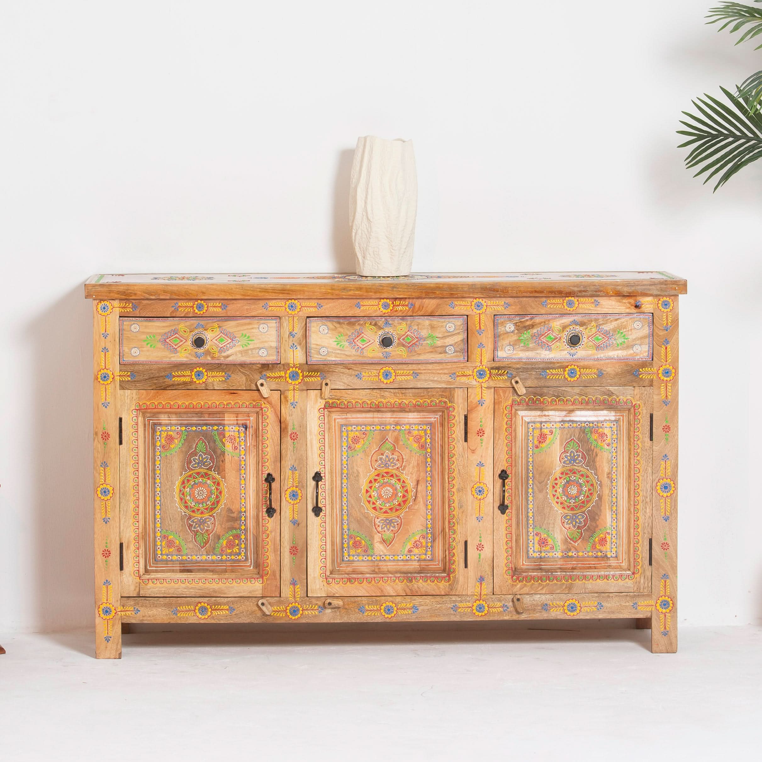 ELMORA PAINTING WOODEN SIDEBOARD - Art and craft furniture