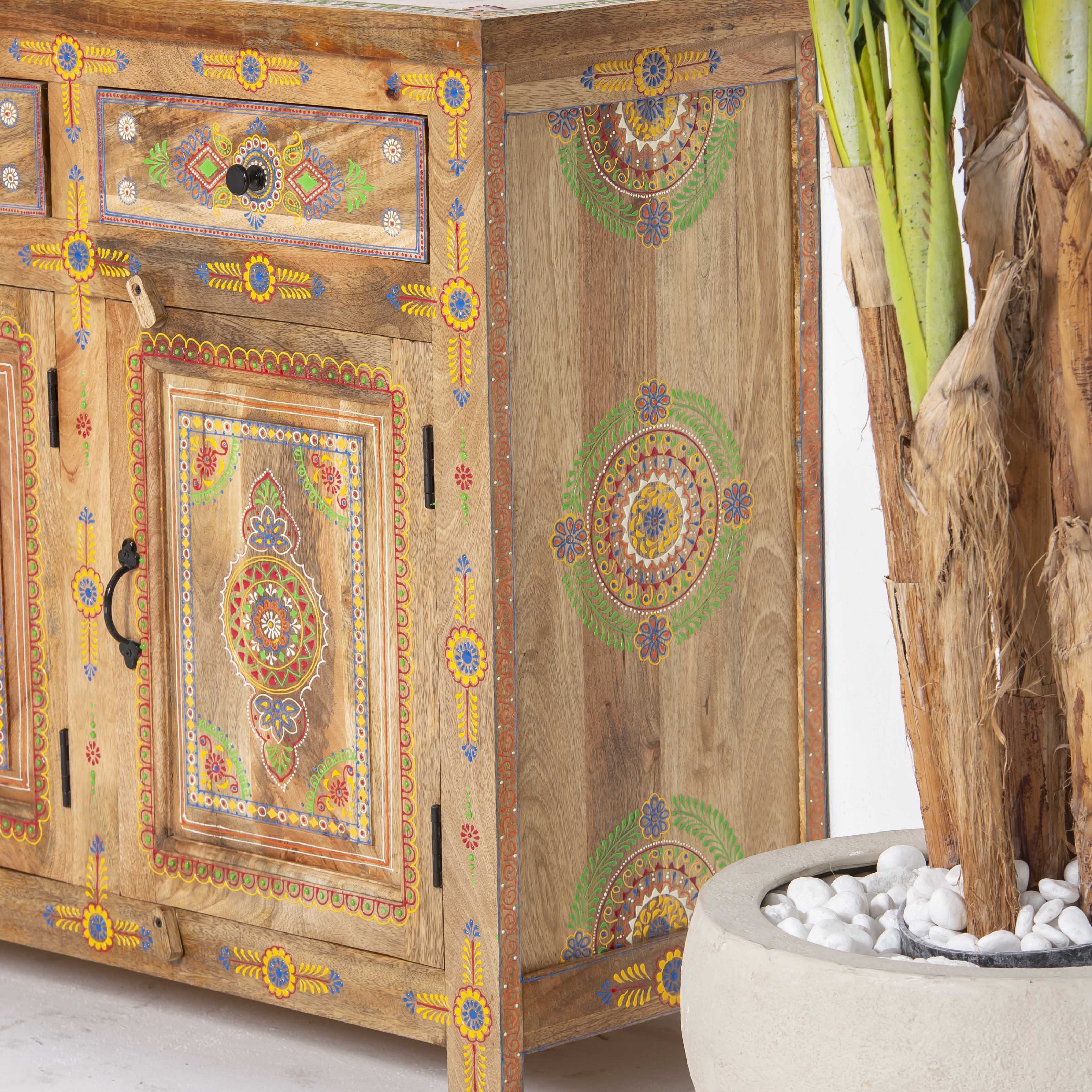 ELMORA PAINTING WOODEN SIDEBOARD - Art and craft furniture