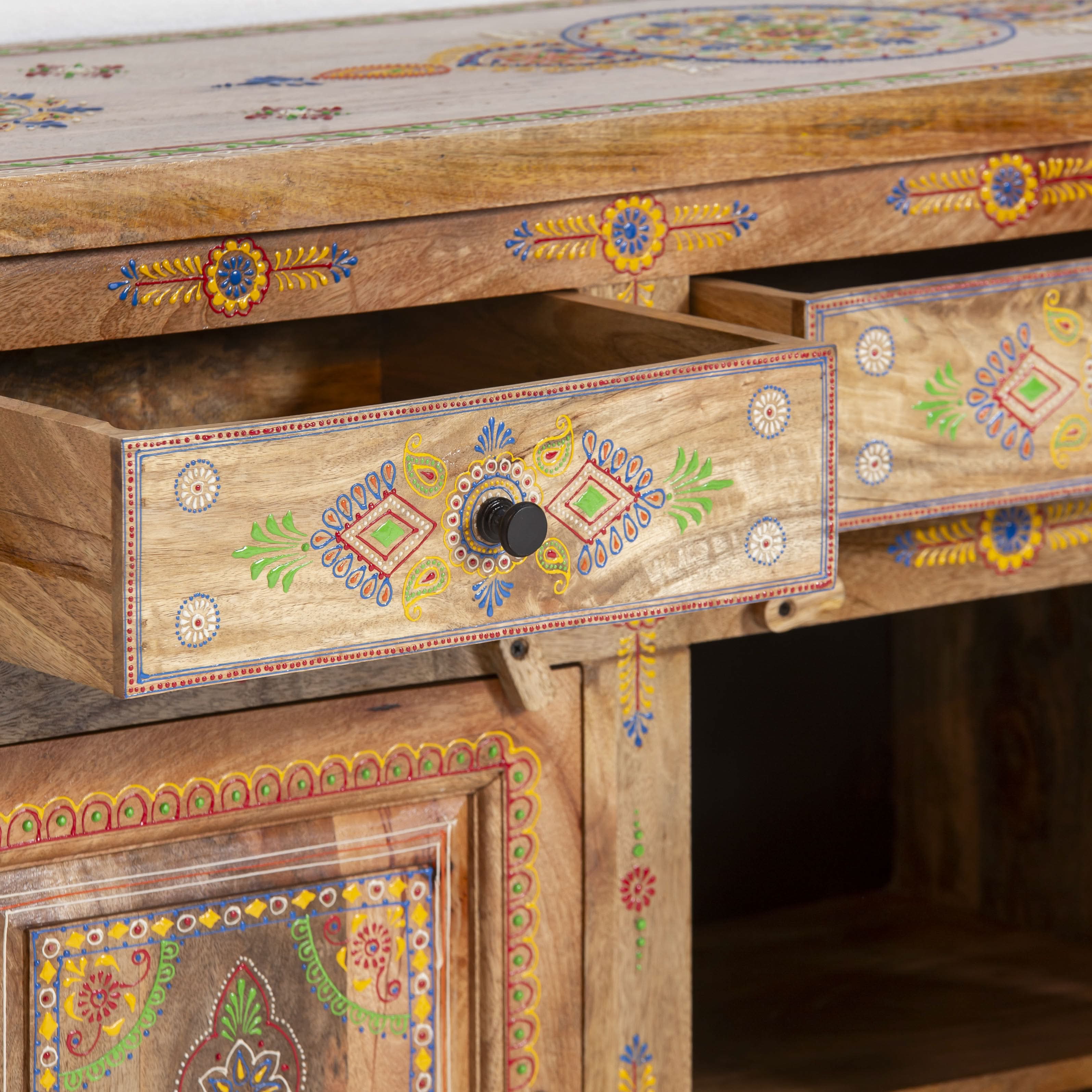 ELMORA PAINTING WOODEN SIDEBOARD - Art and craft furniture