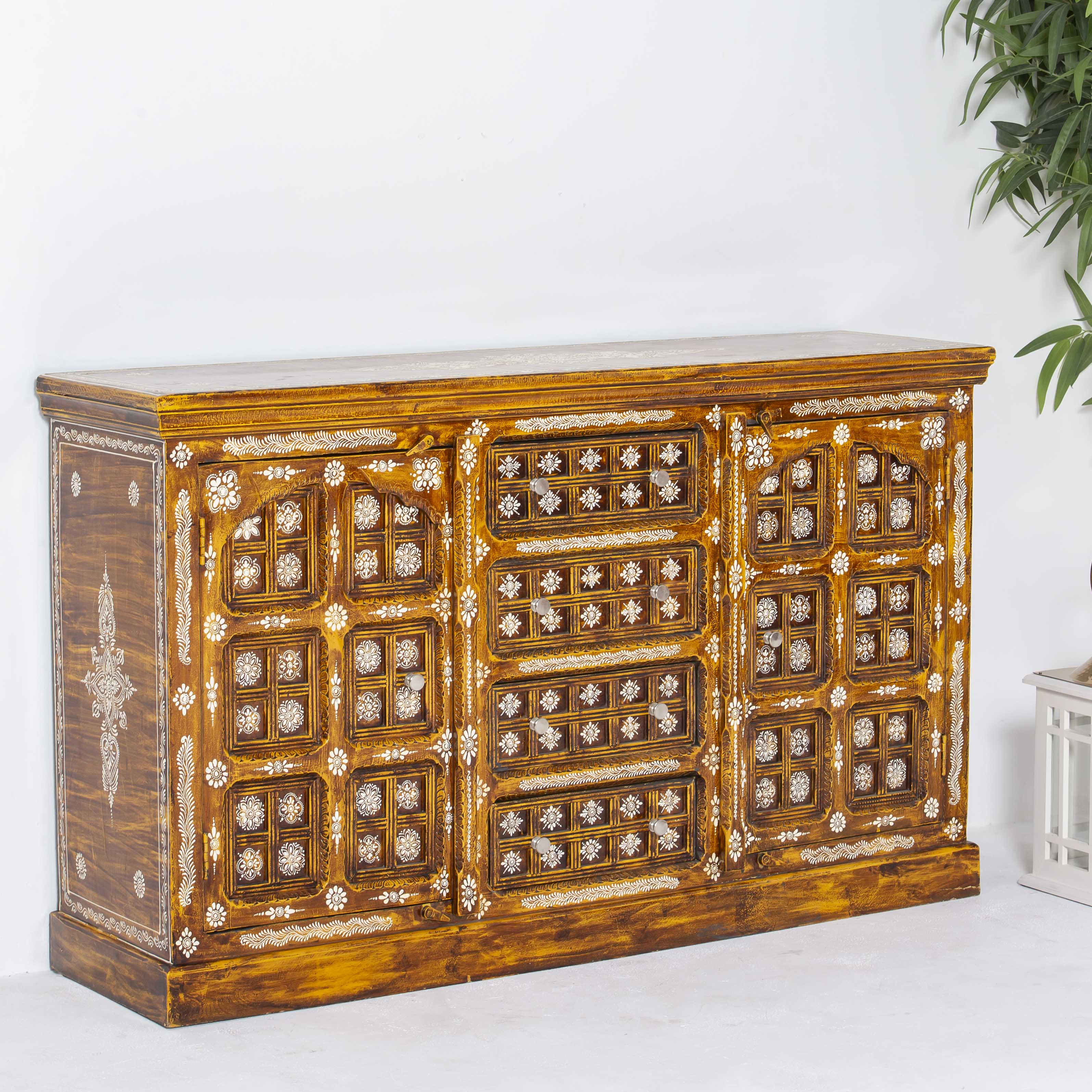 ELMORA PAINTING WOODEN SIDEBOARD - Art and craft furniture