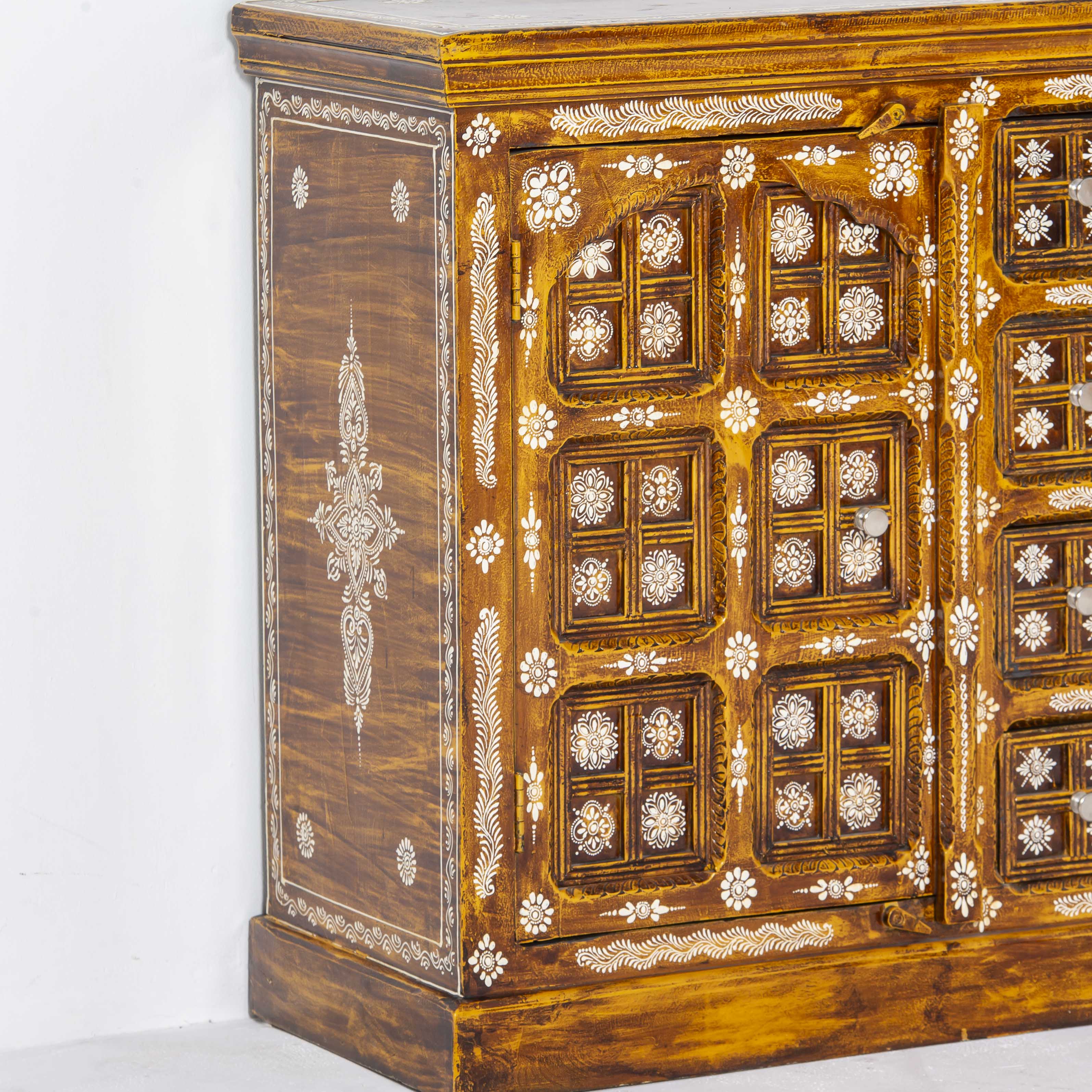 ELMORA PAINTING WOODEN SIDEBOARD - Art and craft furniture