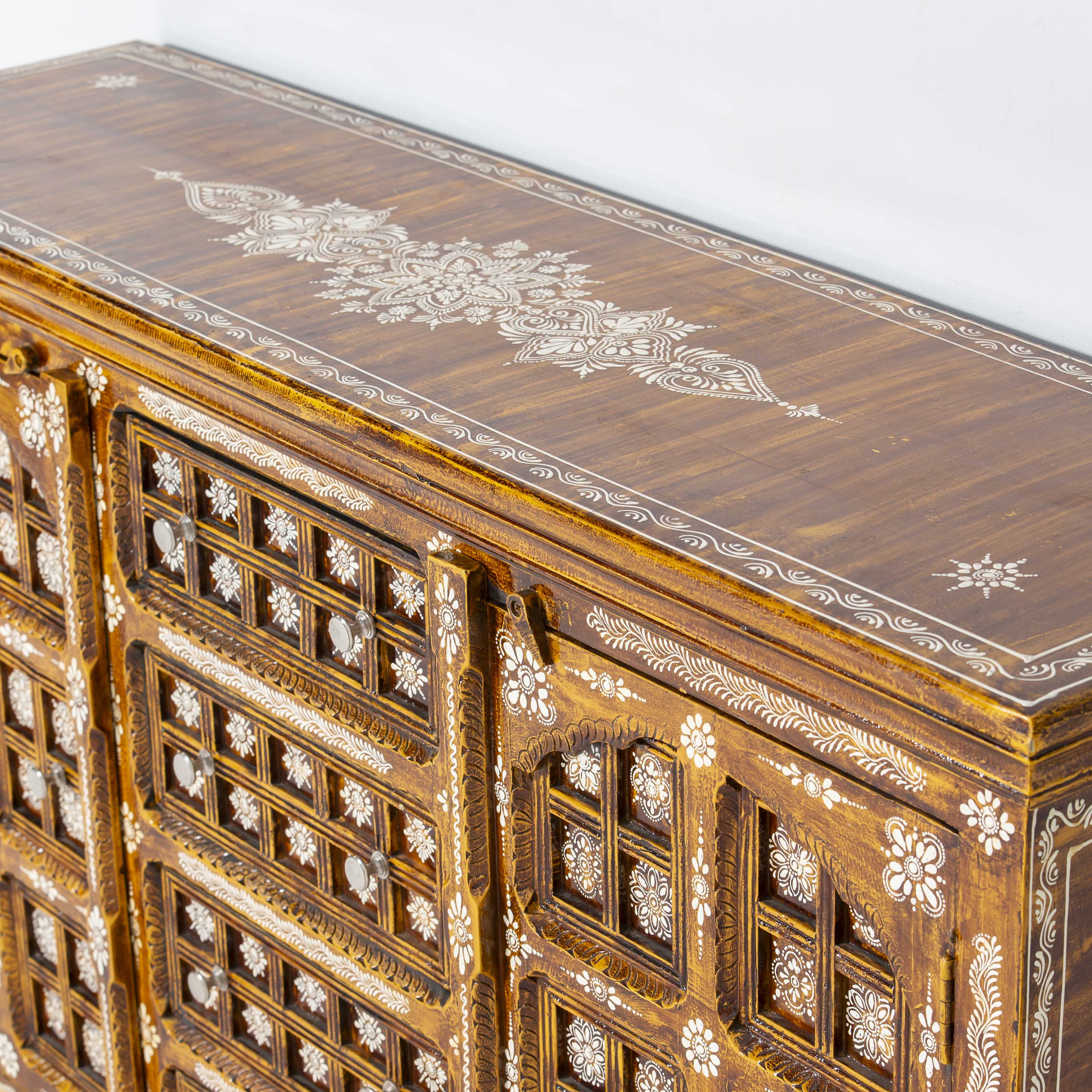 ELMORA PAINTING WOODEN SIDEBOARD - Art and craft furniture