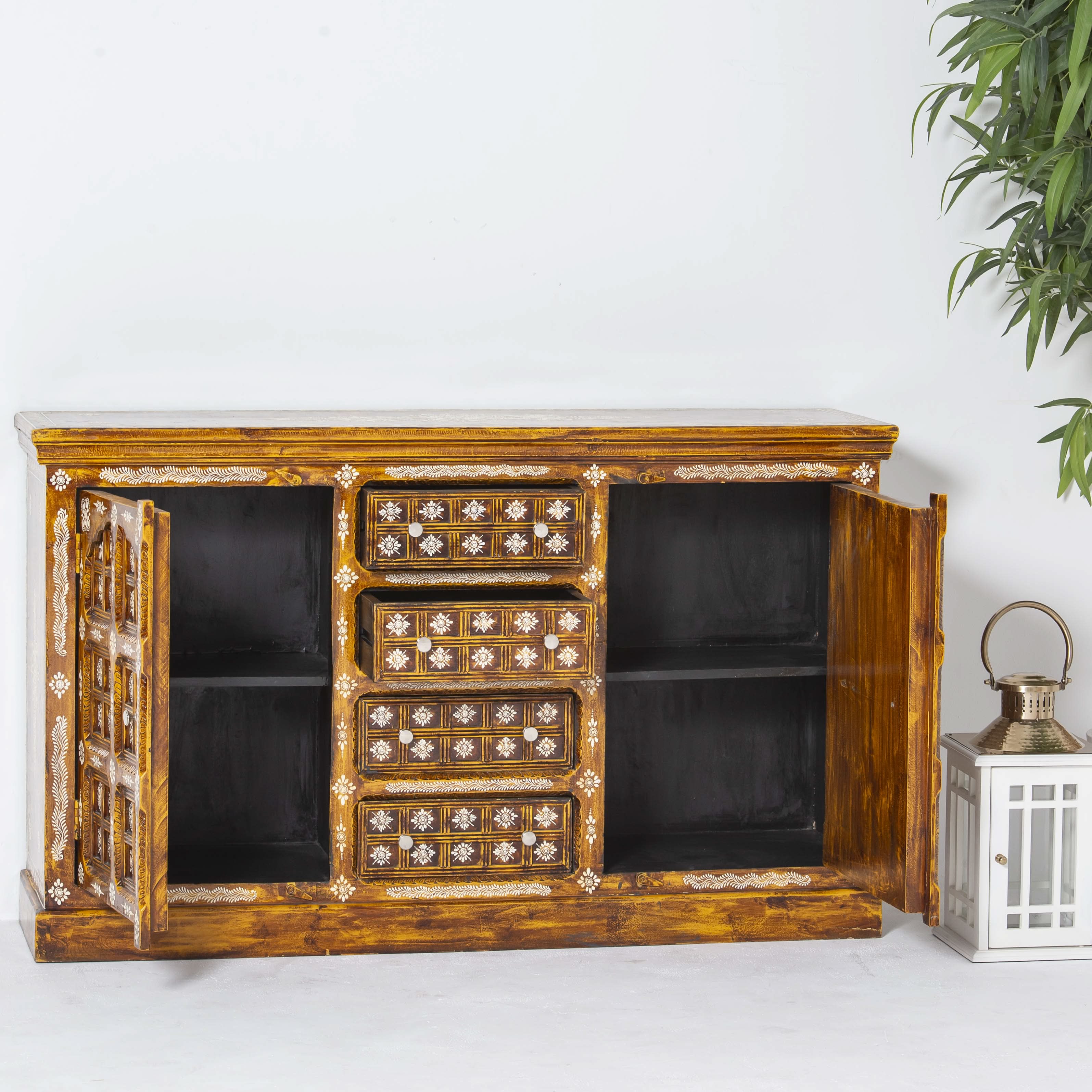 ELMORA PAINTING WOODEN SIDEBOARD - Art and craft furniture
