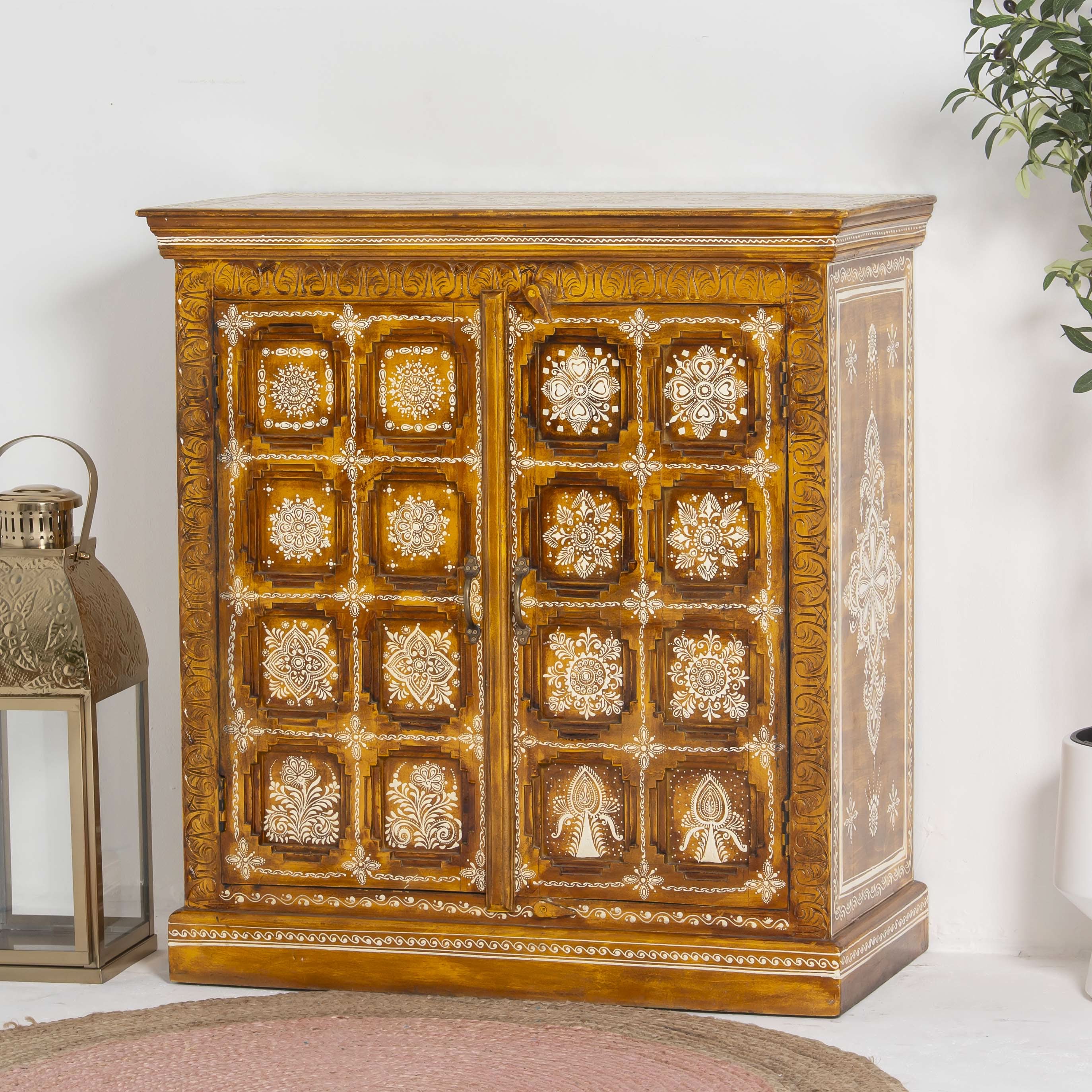 ELMORA PAINTING WOODEN SIDEBOARD - Art and craft furniture