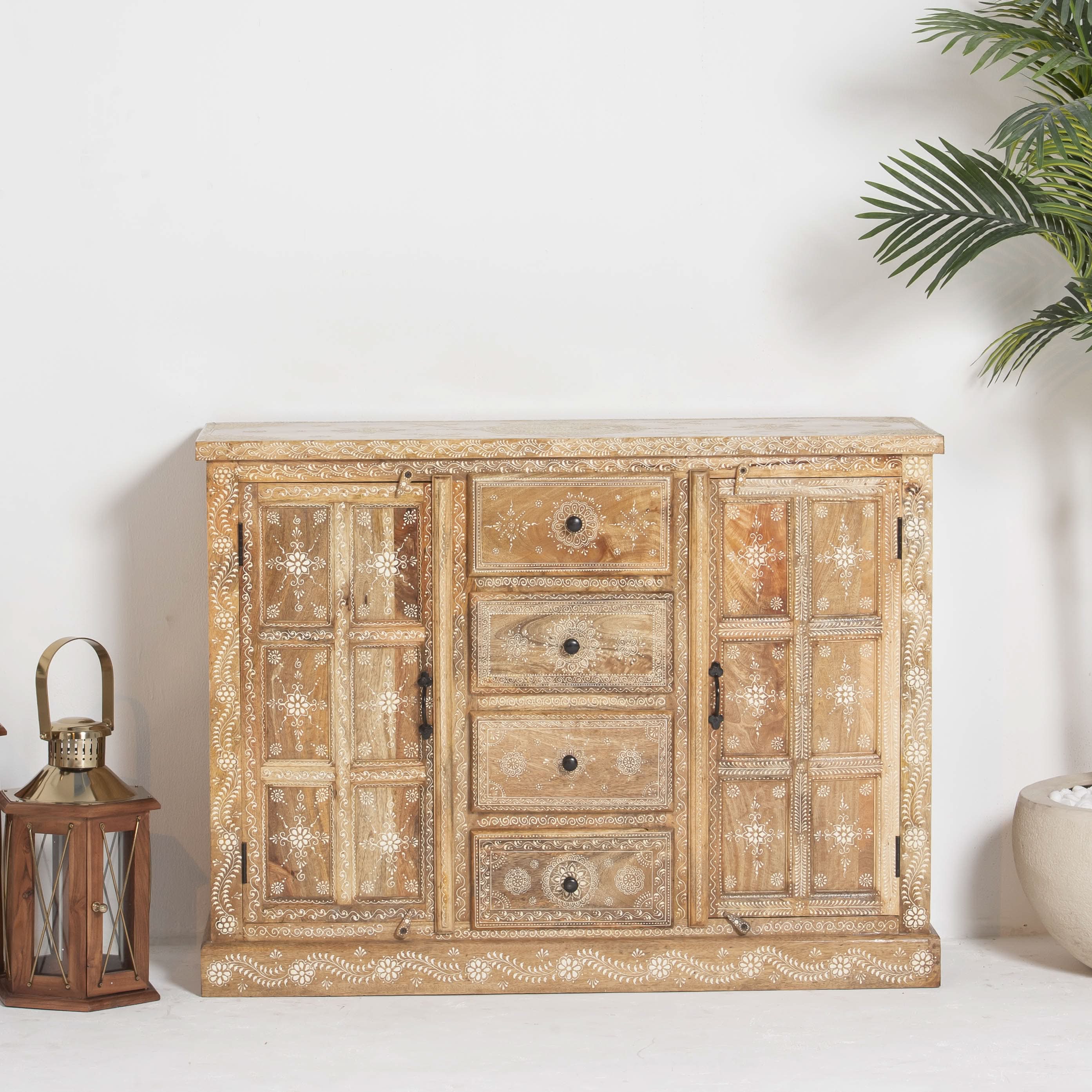 ELMORA PAINTING WOODEN SIDEBOARD - Art and craft furniture