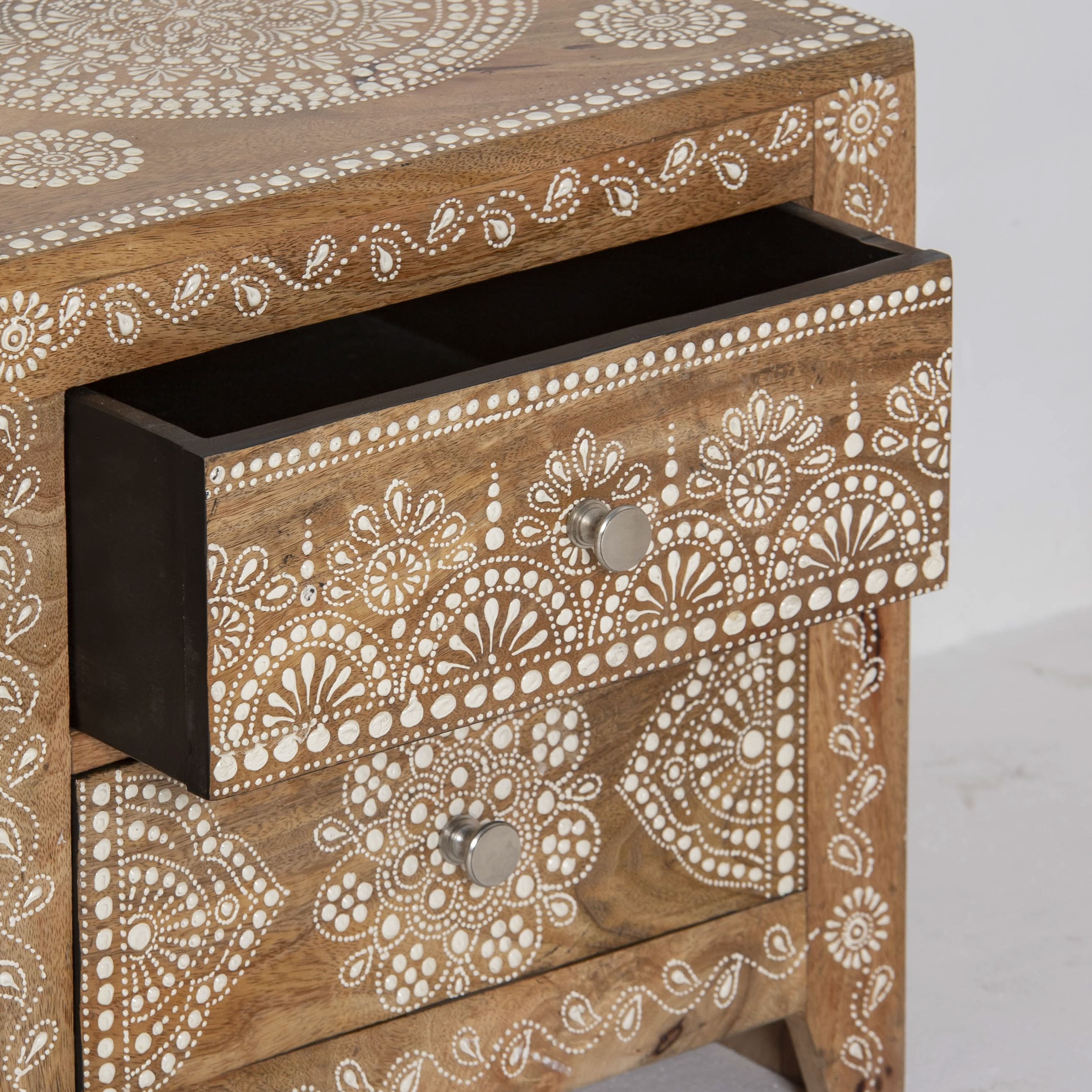 ELMORA PAINTING WOODEN TV STAND - Art and craft furniture
