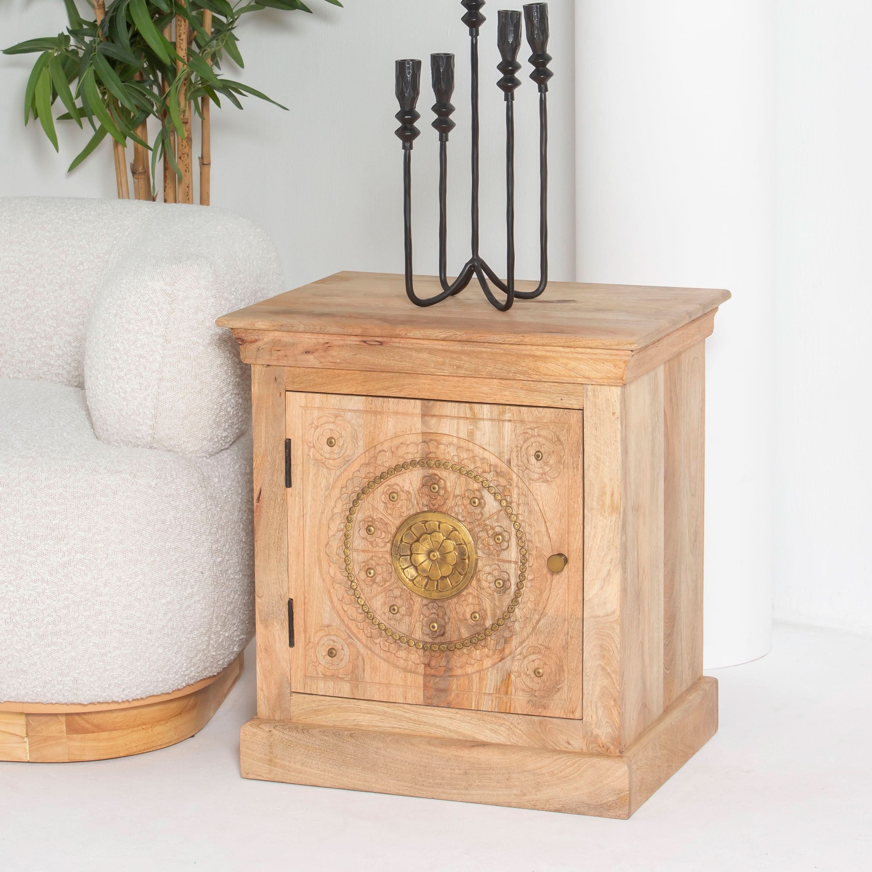 GOLD COAT BEDSIDE TABLE - Art and craft furniture