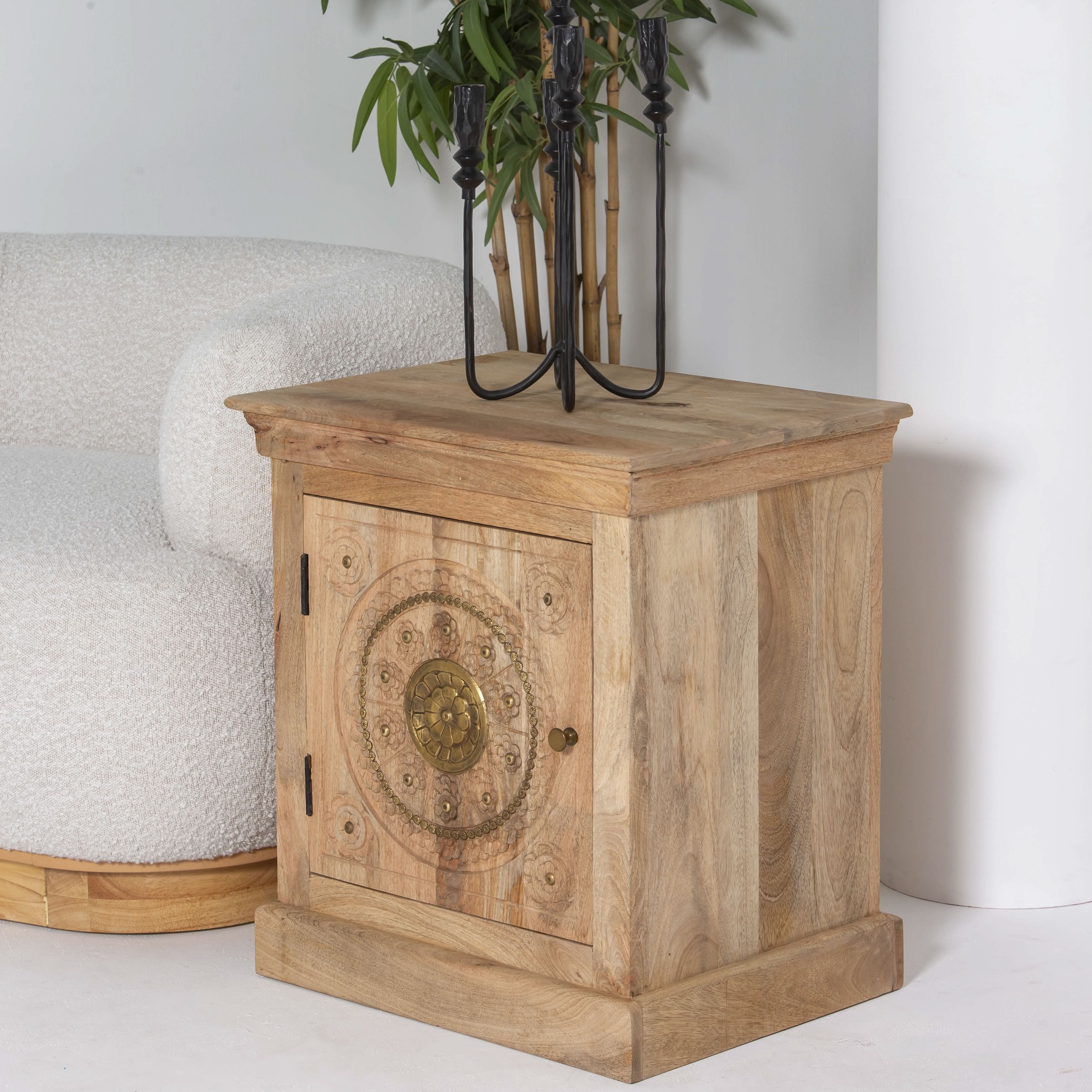 GOLD COAT BEDSIDE TABLE - Art and craft furniture