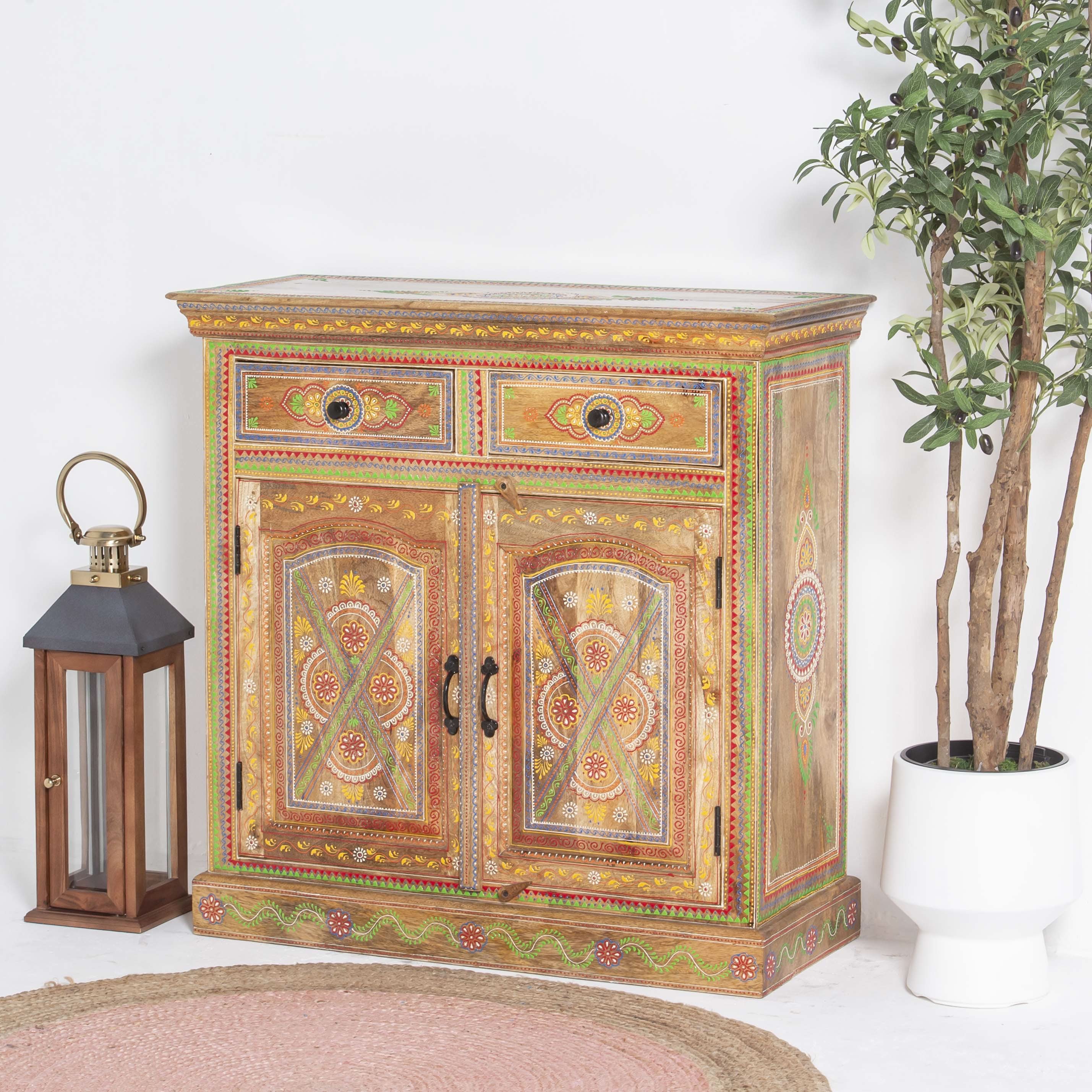 ELMORA PAINTING WOODEN SIDEBOARD - Art and craft furniture