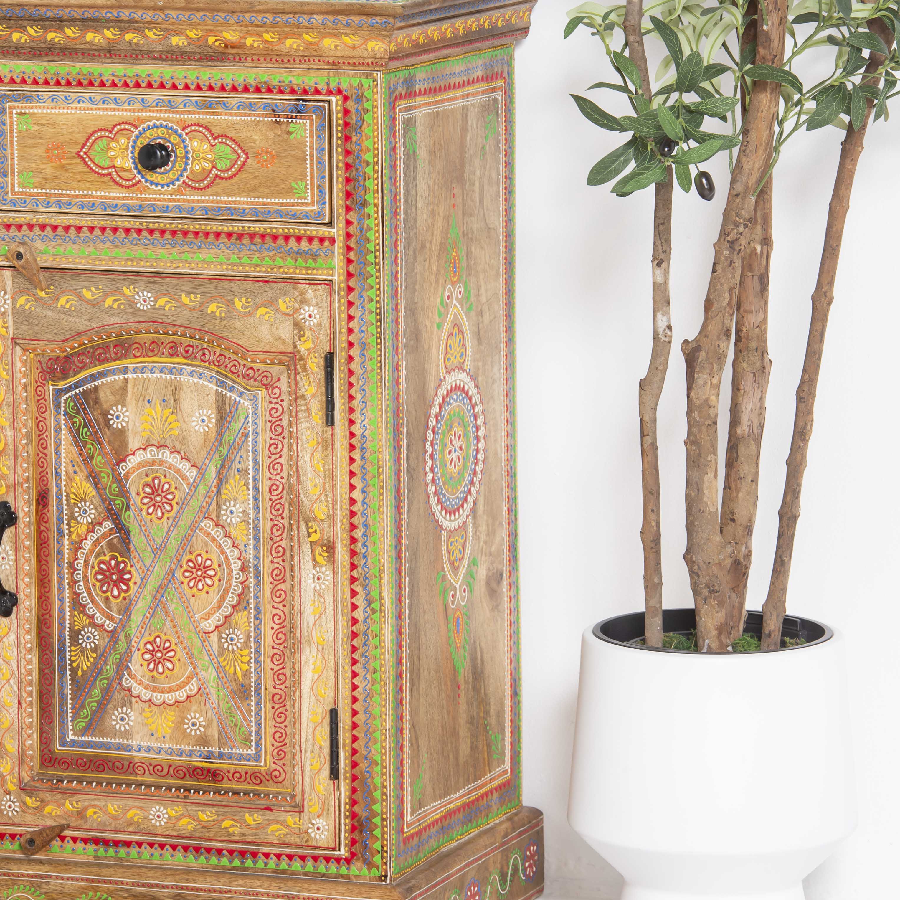ELMORA PAINTING WOODEN SIDEBOARD - Art and craft furniture
