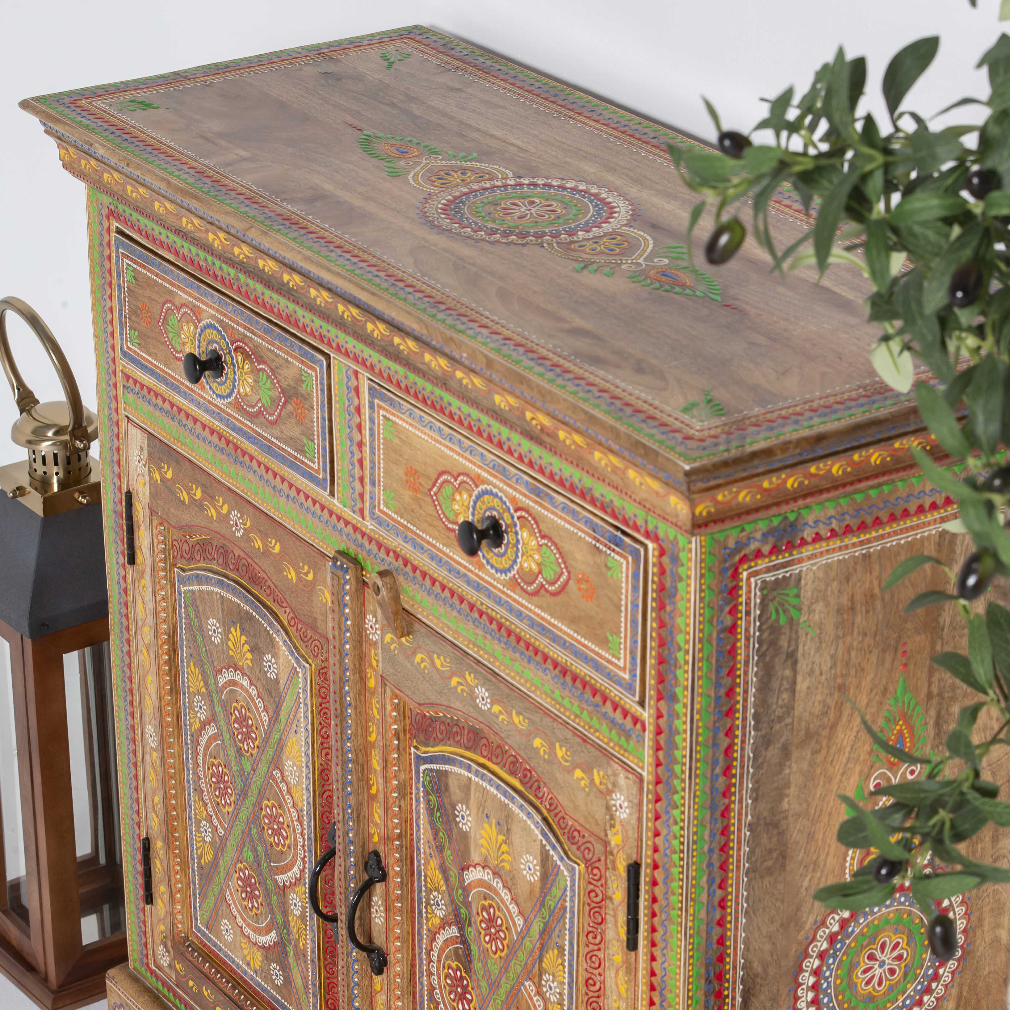 ELMORA PAINTING WOODEN SIDEBOARD - Art and craft furniture